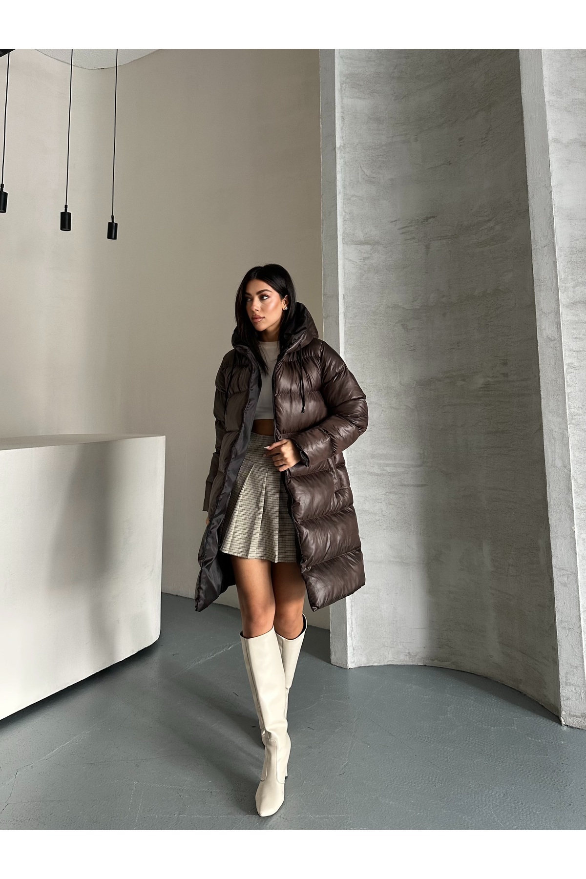 Fashionbox жіночий гелевий наповнювач водонепроникний капюшон на блискавці до...