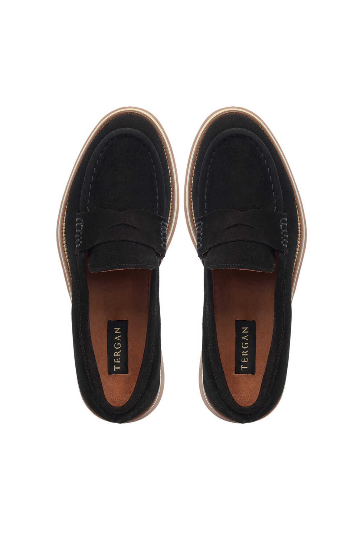 Tergan Siyah Hakiki Süet Deri Erkek Loafer - E25I1AY57308-A01 görsel 5