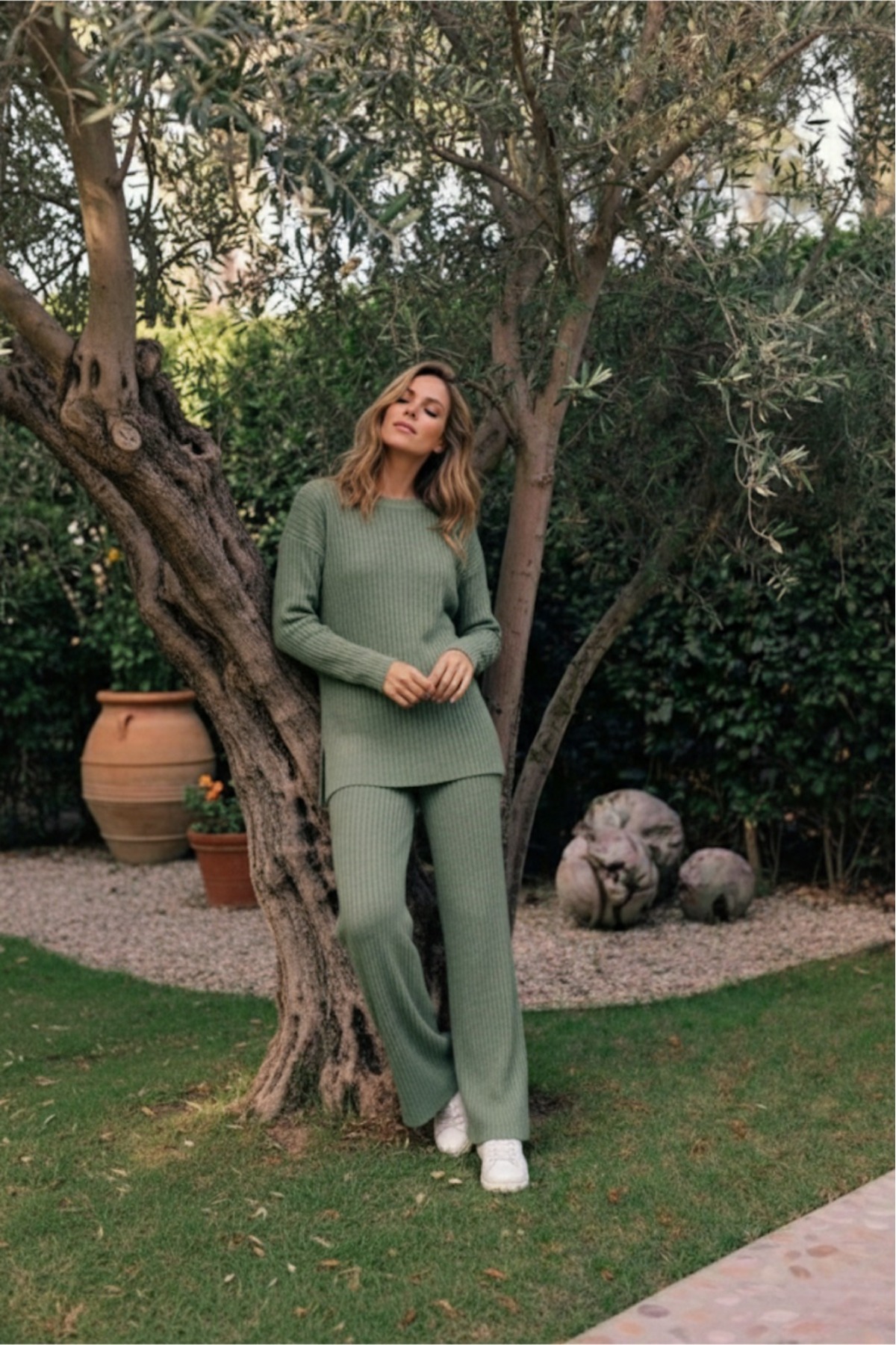 EYYE Бавовняний жіночий комплект з блузою та брюками