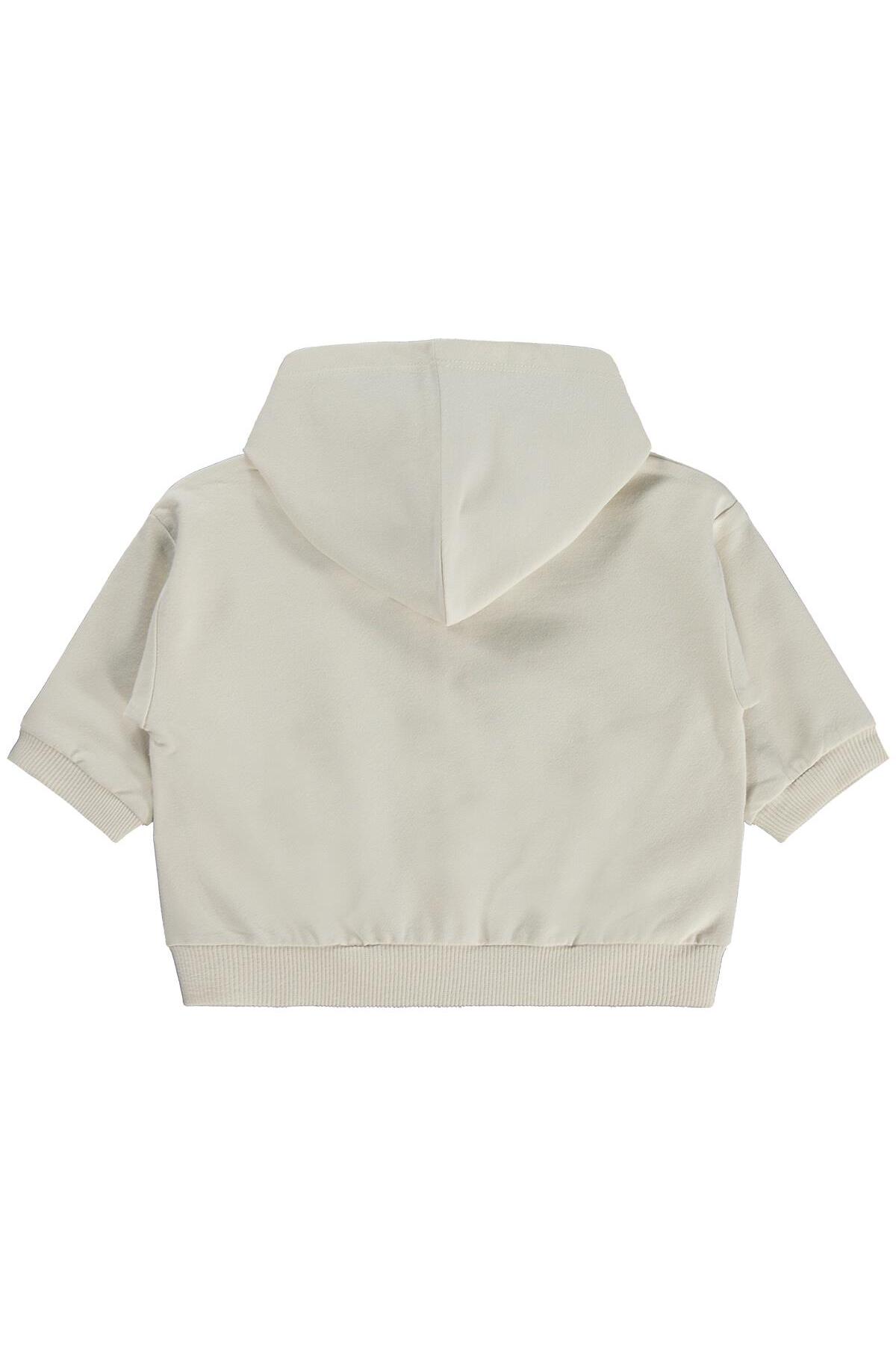 Civil Baby Civil Basic Kalp Etiketli Kapüşonlu 6-18 Ay Hırka - Bej 12-18 Ay fotoğrafı 2 (önizleme)