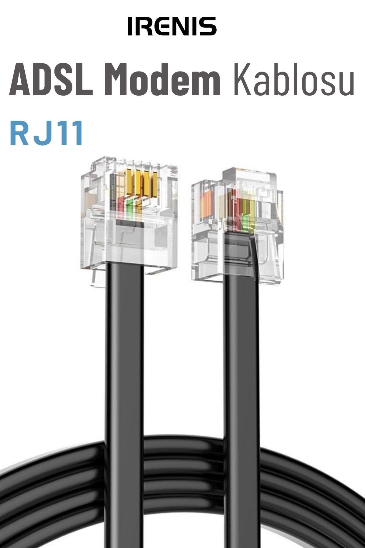 Modem Rj11 IRENIS ADSL VDSL Modem Kablosu, RJ11 Kablo, Köken Telefon Kablosu, 6 ...