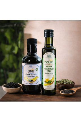 Noura Natural Organik Çörekotu Yağı 250 ml ve Kabak Çekirdeği Yağı 250 ml