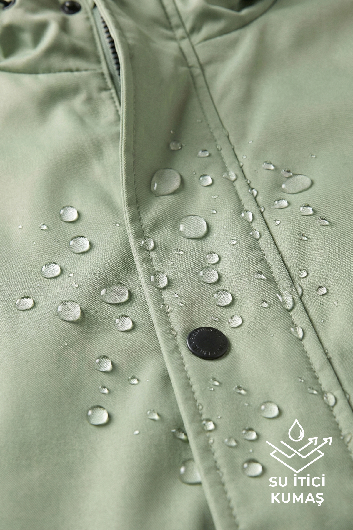 QAWWA  Kadın İçi Kürklü Su ve Rüzgar Geçirmez Kapüşonlu Parka & Mont & Kaban - Görsel 7