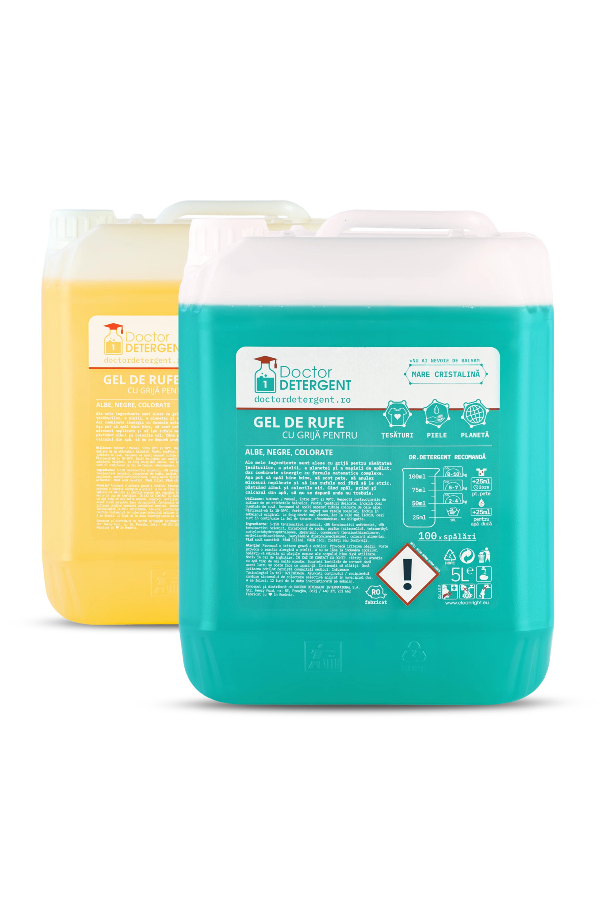 Doctor Detergent 5L Mare Cristalină + 5L Tei Înflorit (Perfect pentru familie)