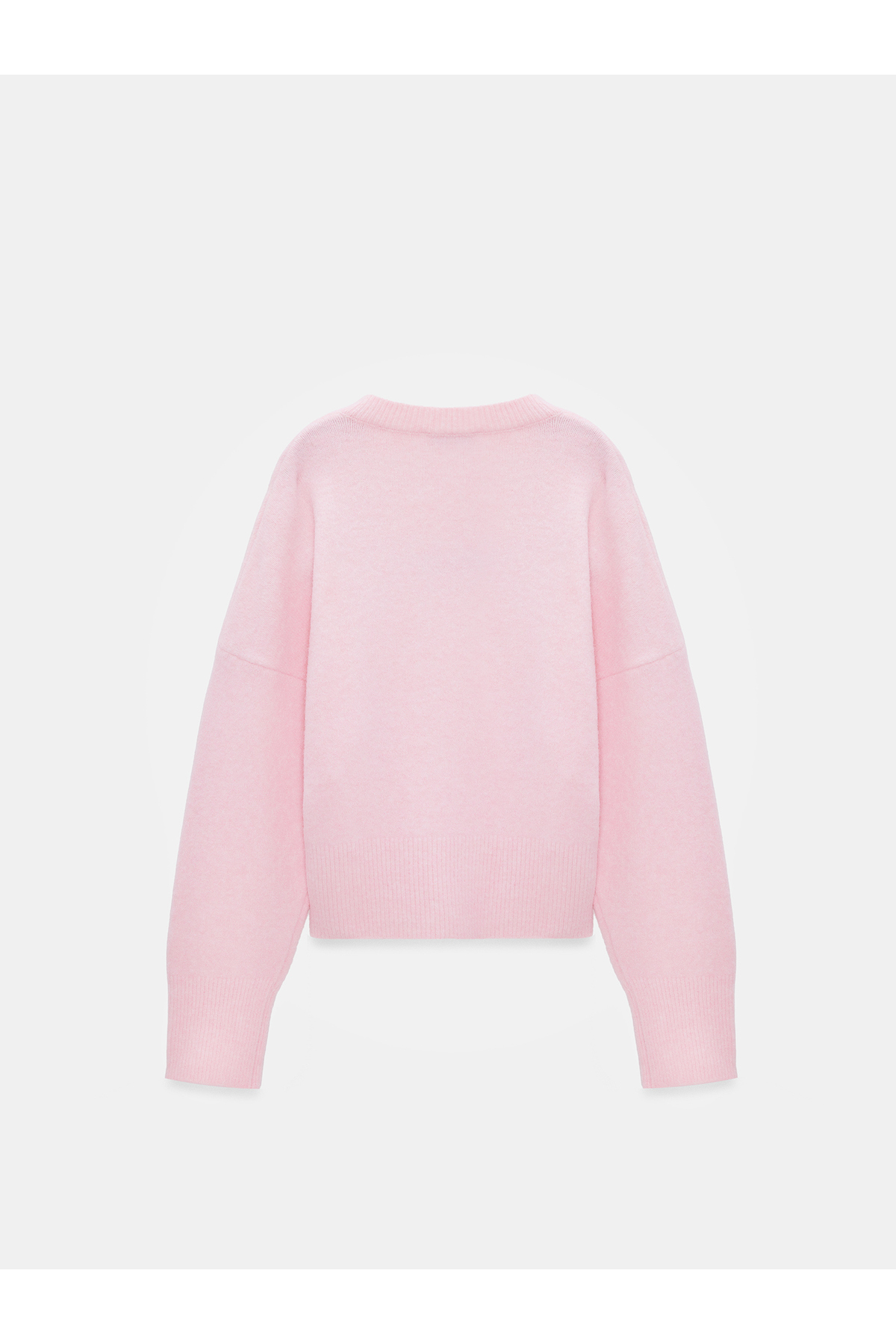 Dilvin  10645 V Yaka Yün Karışımlı Kazak-Ş. Pembe - Görsel 2