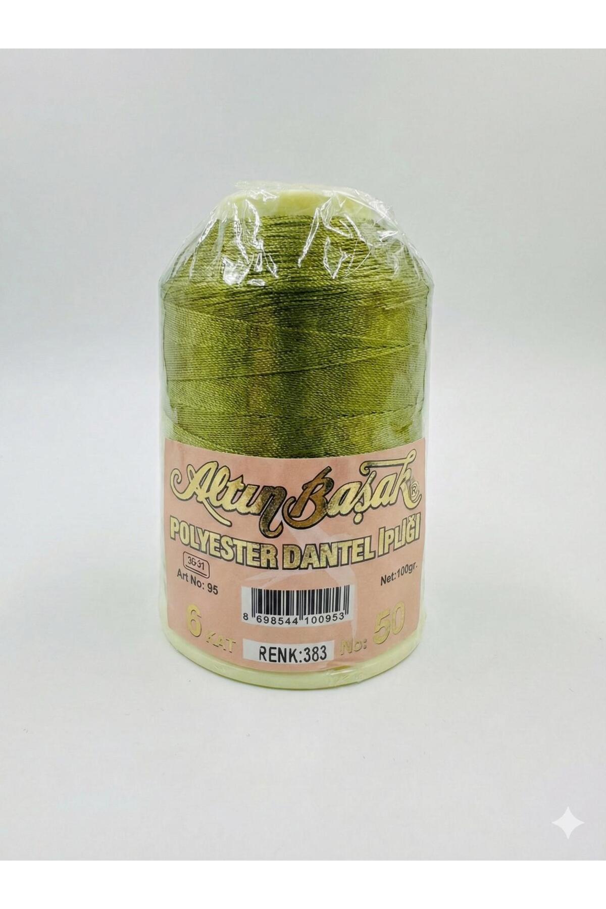 Golden Spike Polyester Lace Yarn 6 layers 100 Gr NO:50 COLOR NO:383