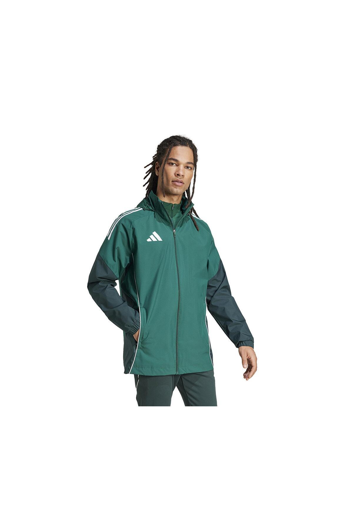 adidas Tiro25C Aw Jkt Erkek Futbol Antrenman Yağmurluk JI8936 Renkli görsel 3