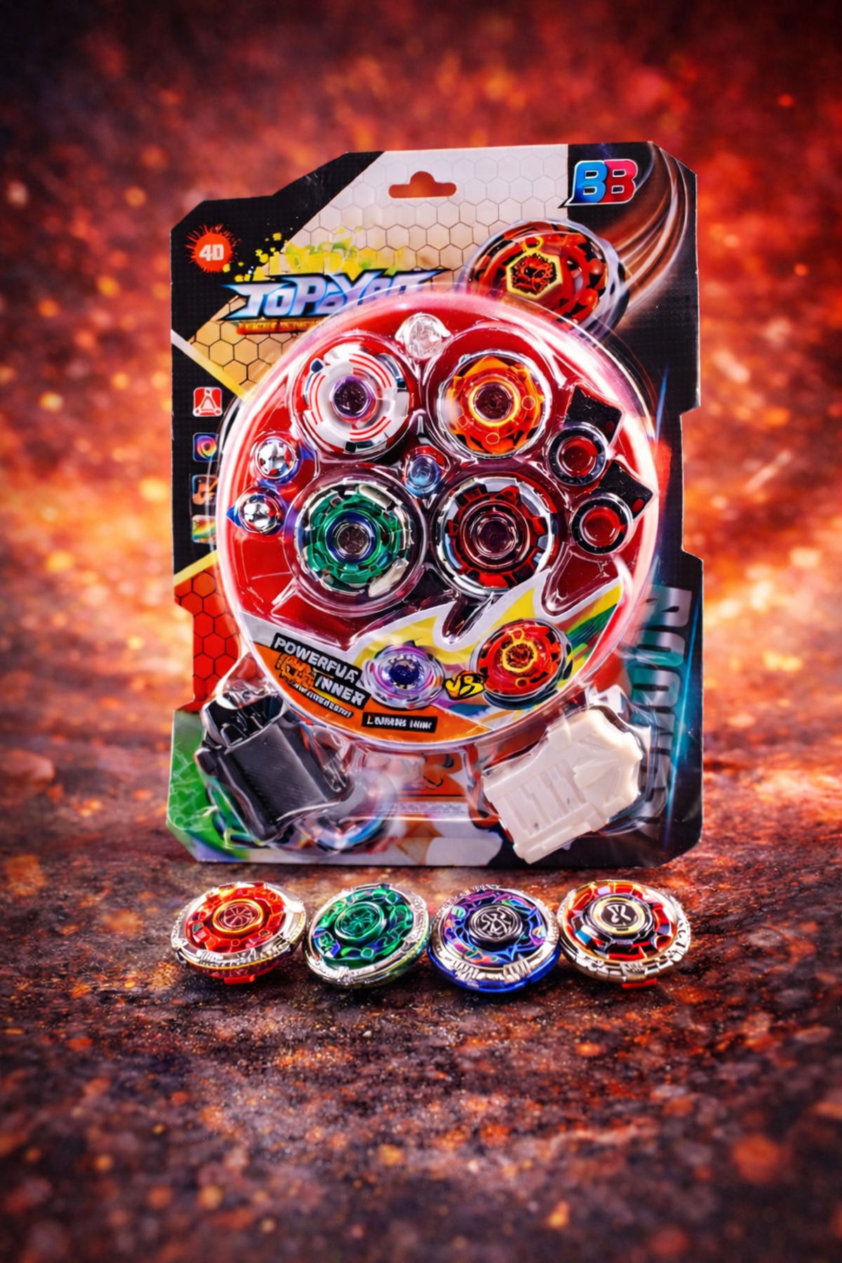 TRUST STORE Metal Fusion Tornado Clash 5D Arenalı 4'lü Beyblade