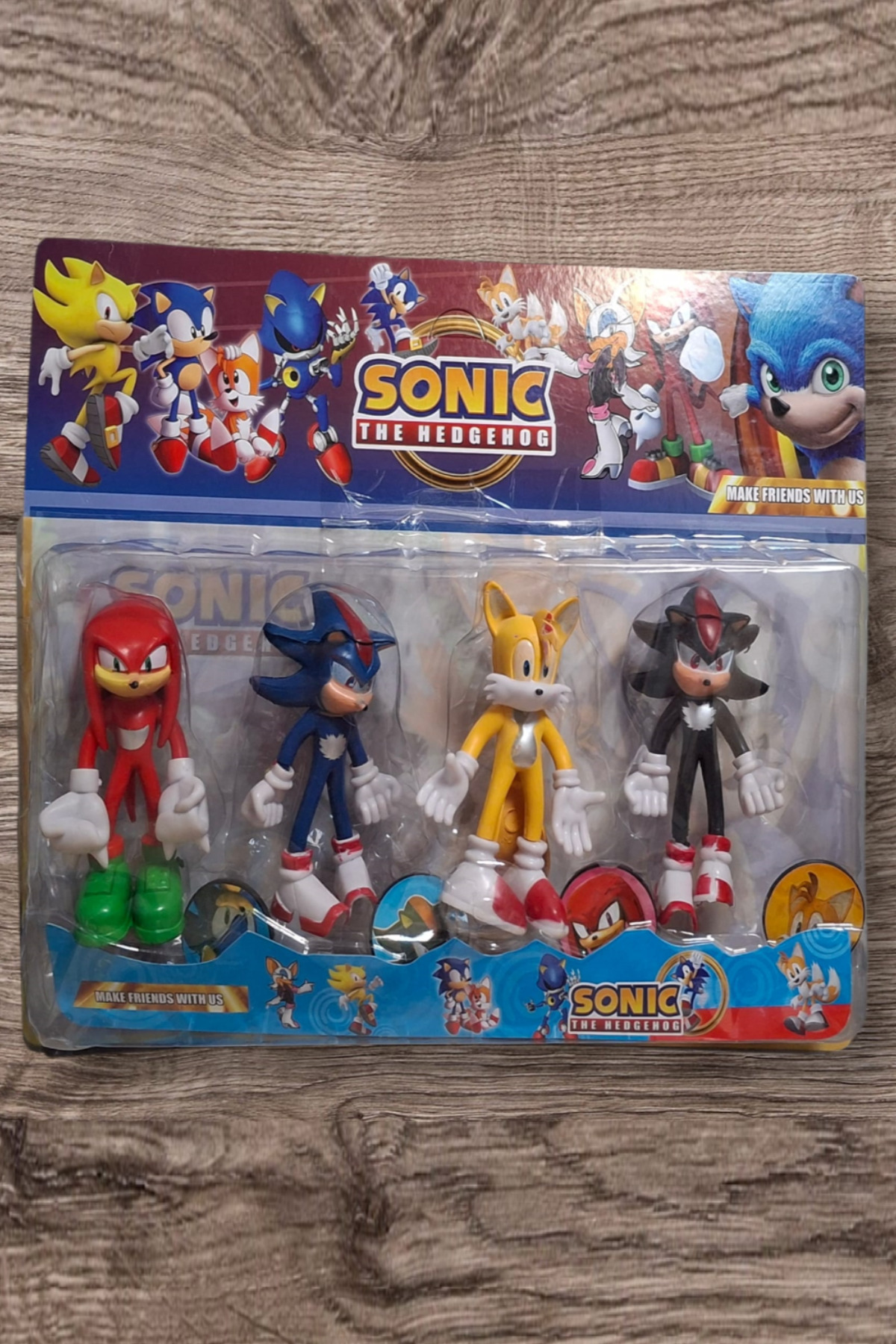 HOŞGARDENS Kirpi Sonıc Oyuncak Tails-Super Sonıc-Knuckles- 4'lü