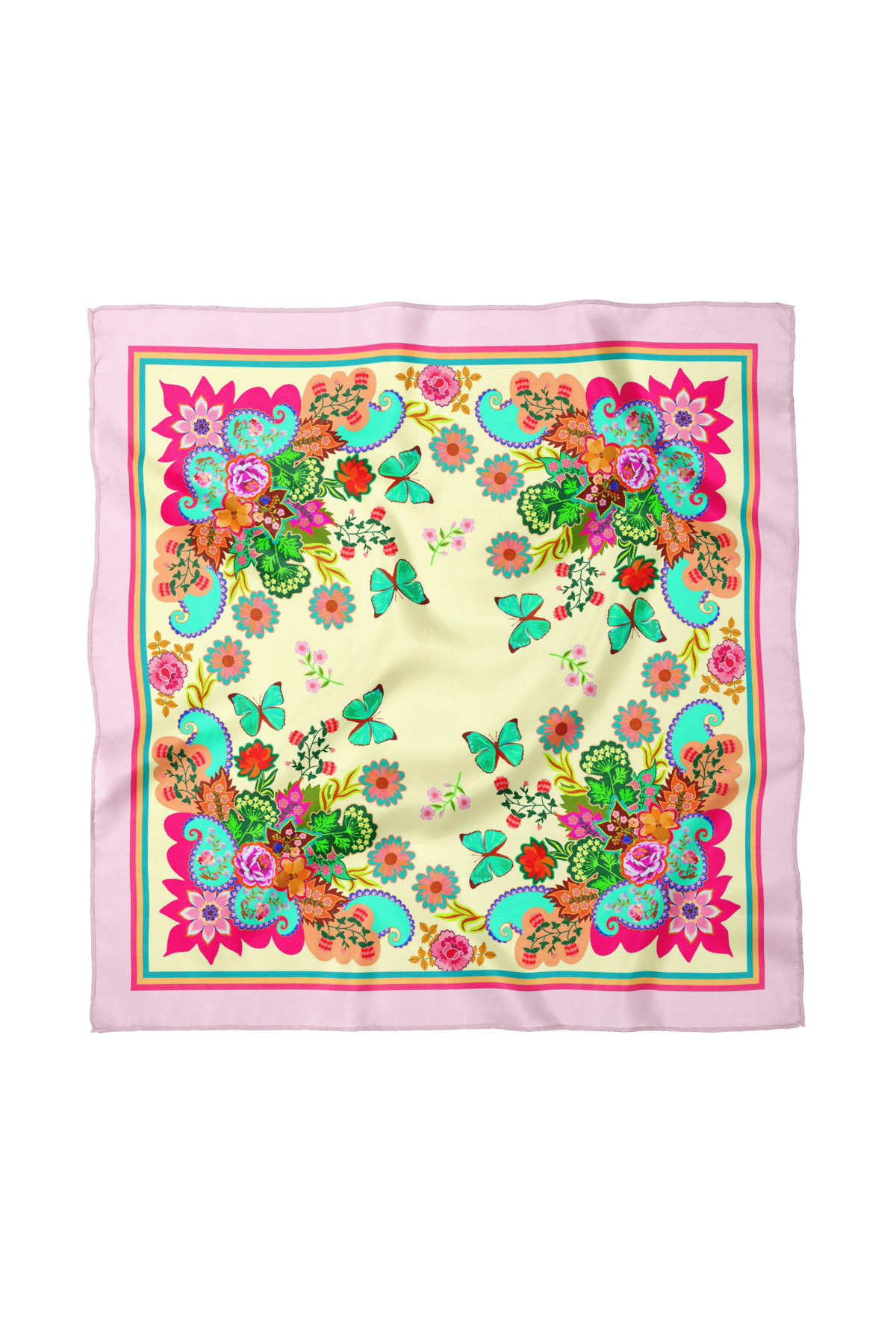Flower Patterned Scarf / Bandana 50x50cm