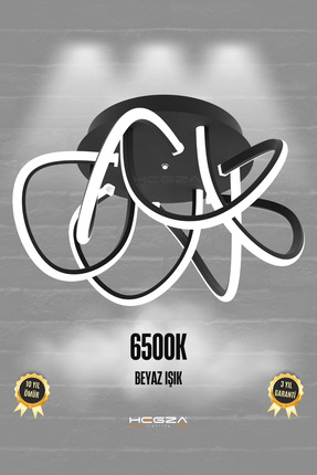 Hegza Lighting VORTICA Ledli Modern Plafonyer LED Avize (Siyah Kasa - Beyaz I...