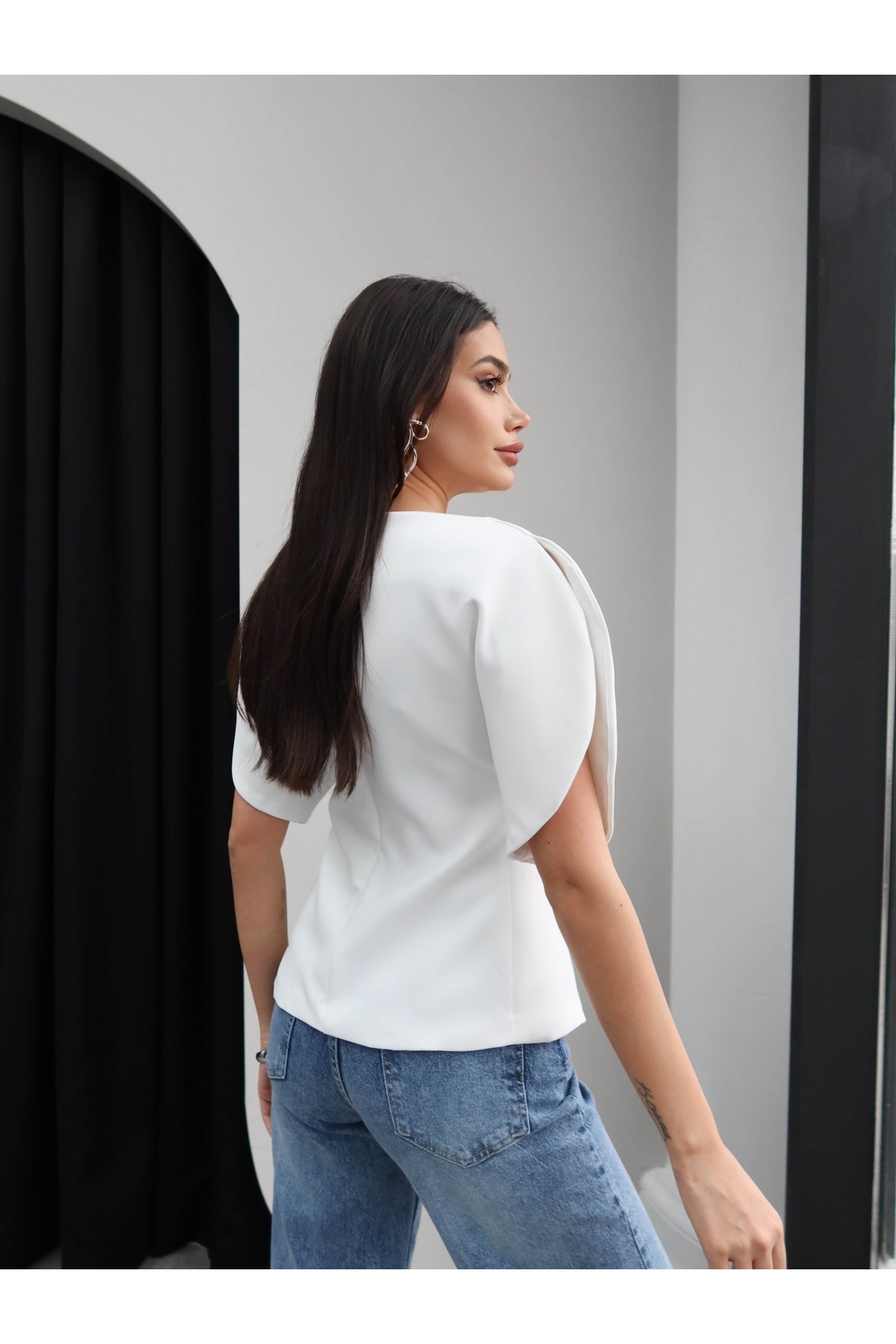 ESRAHELVACI  Balon Kol Bluz - Görsel 5