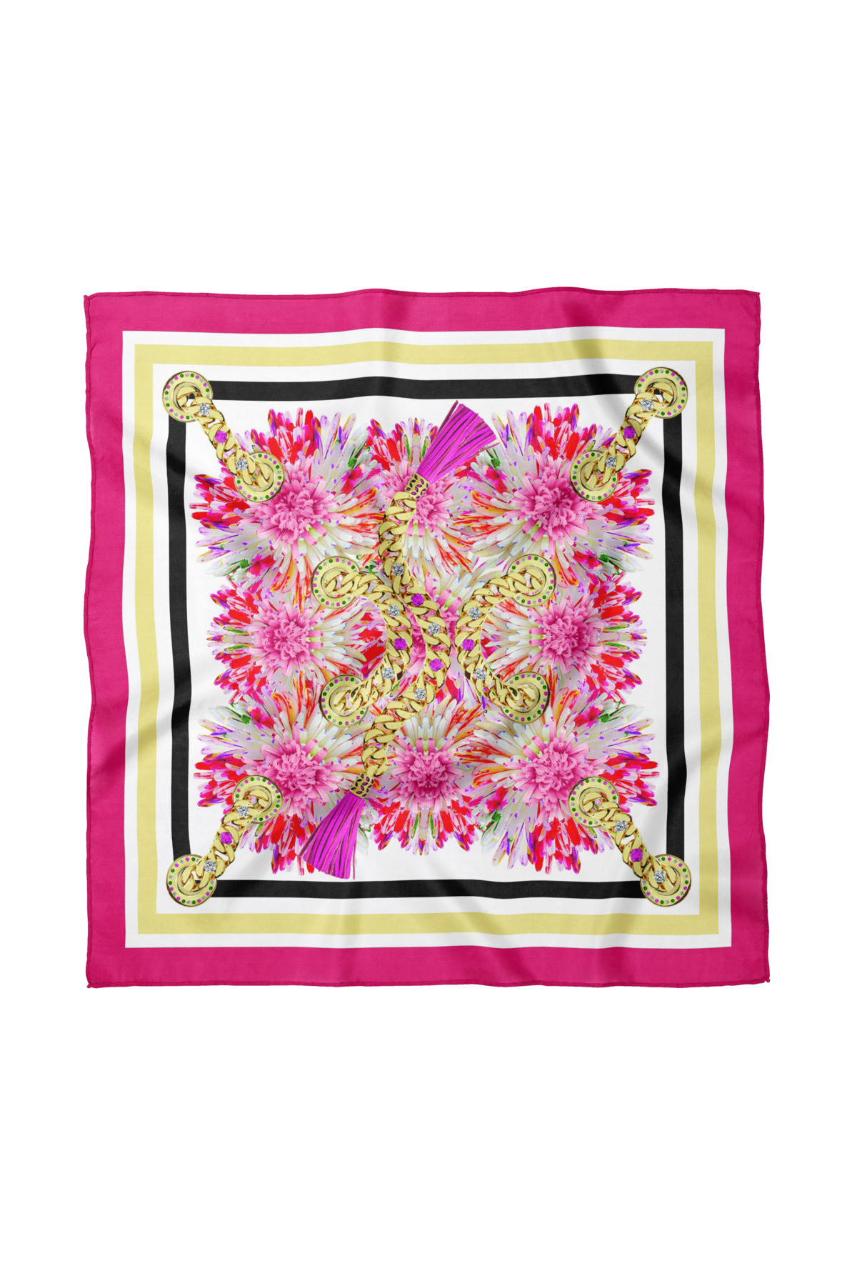 Flower Patterned Scarf / Bandana 50x50cm