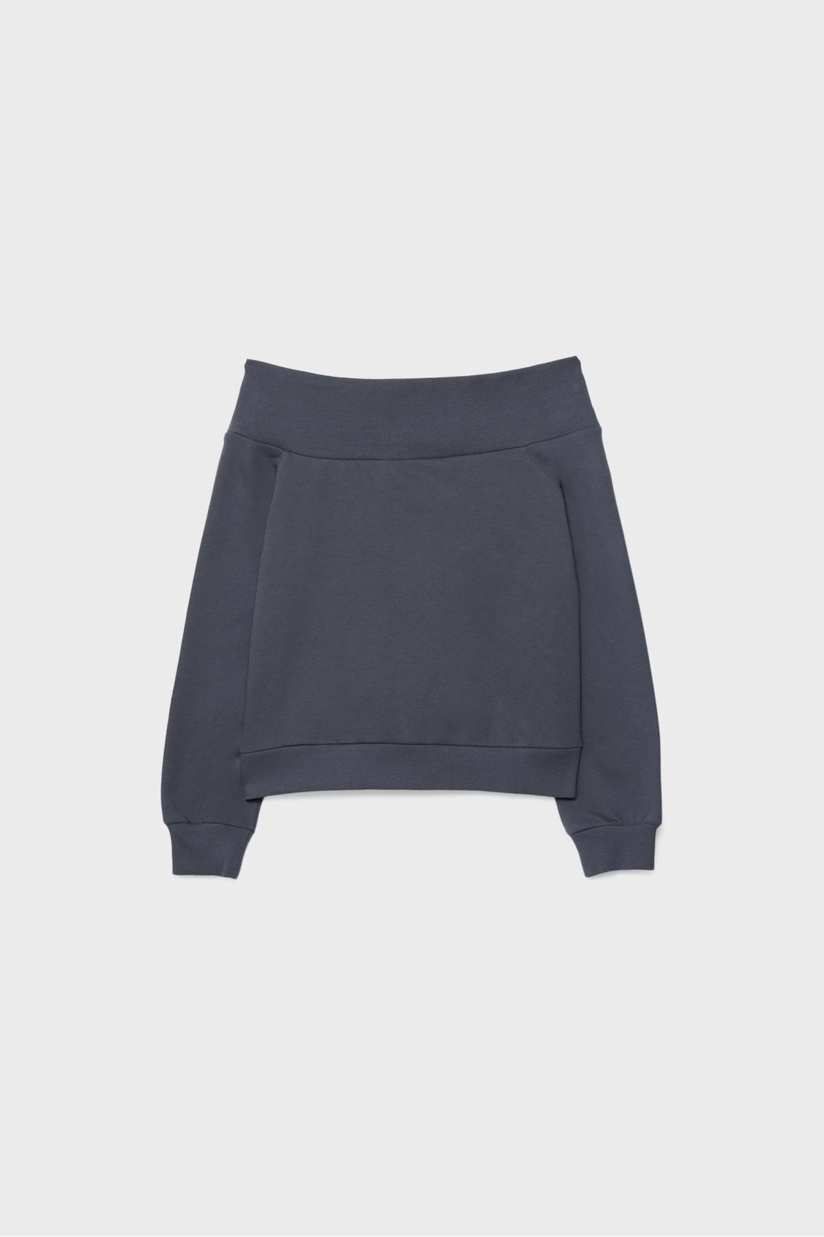 Stradivarius  Kayık yaka oversize sweatshirt - Görsel 3