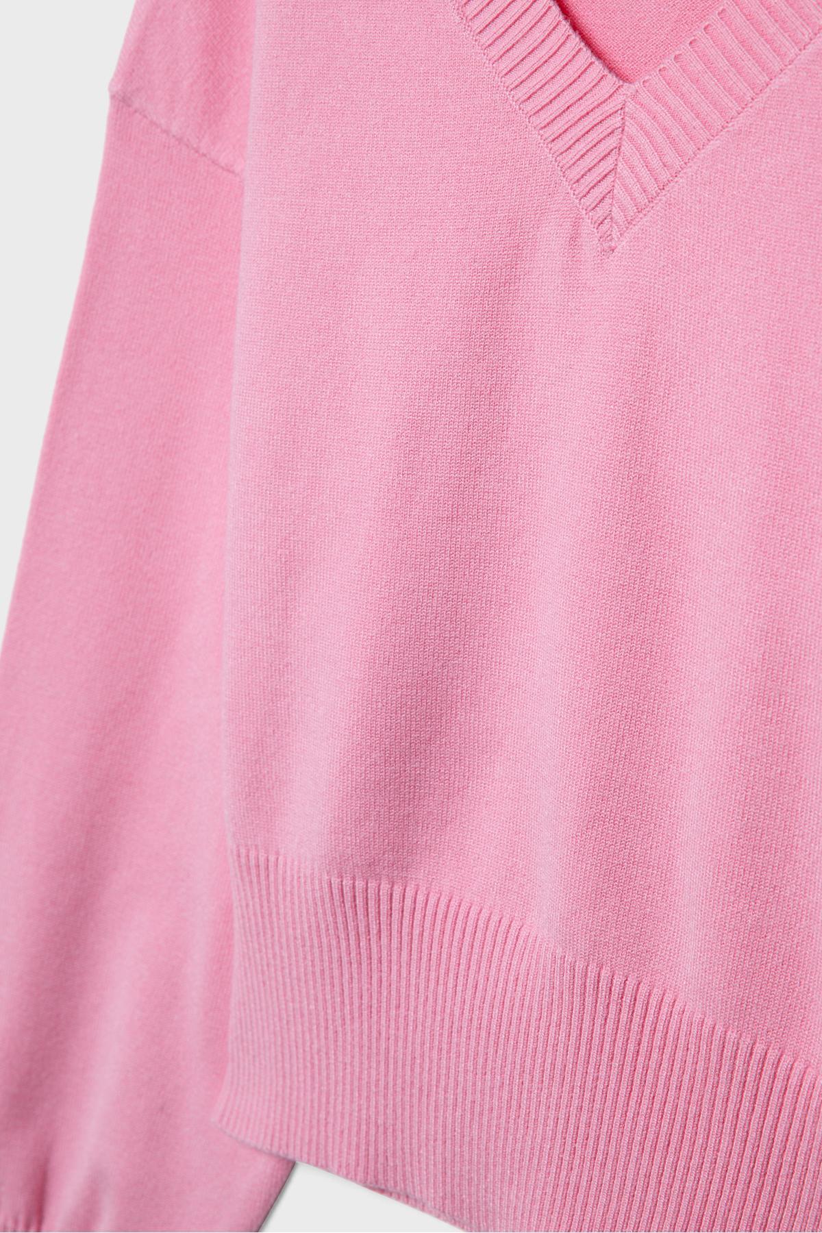 Stradivarius  V yaka yarasa kollu kazak - Görsel 8