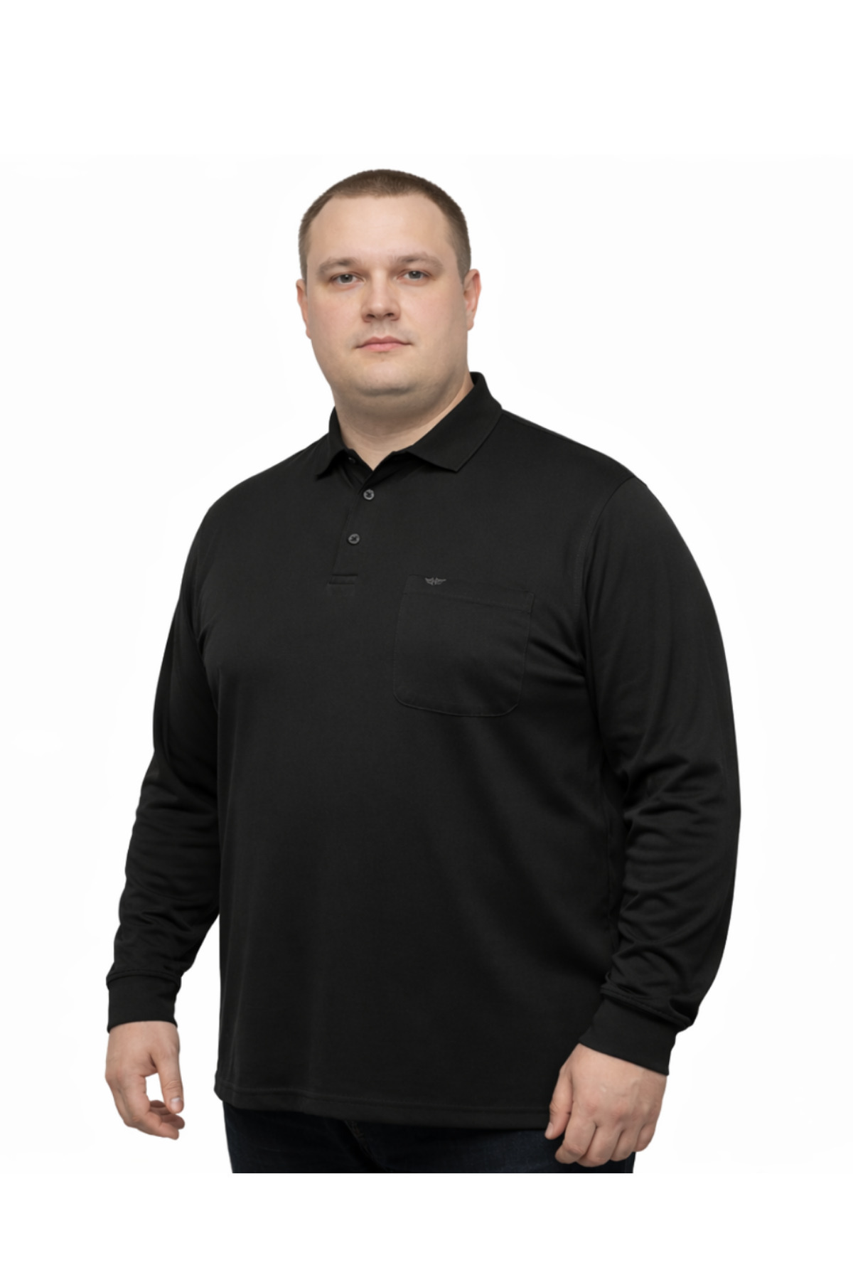 BattalModa Erkek Büyük Beden Siyah Polo Yaka Pike Tişört 3XL-8XL