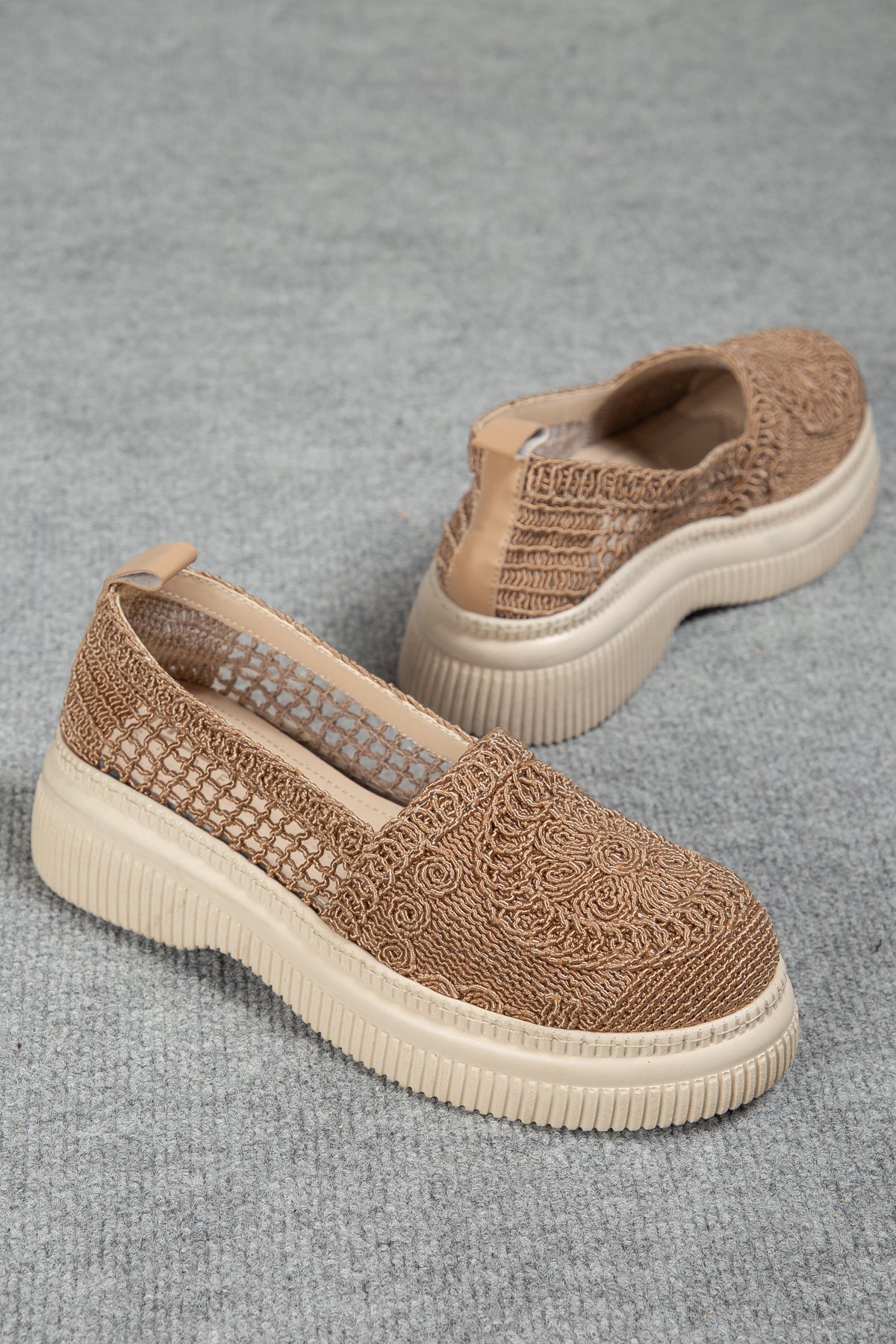 Helt MD165 Braided Orthopedic Thick Base Stylish Women Loafer