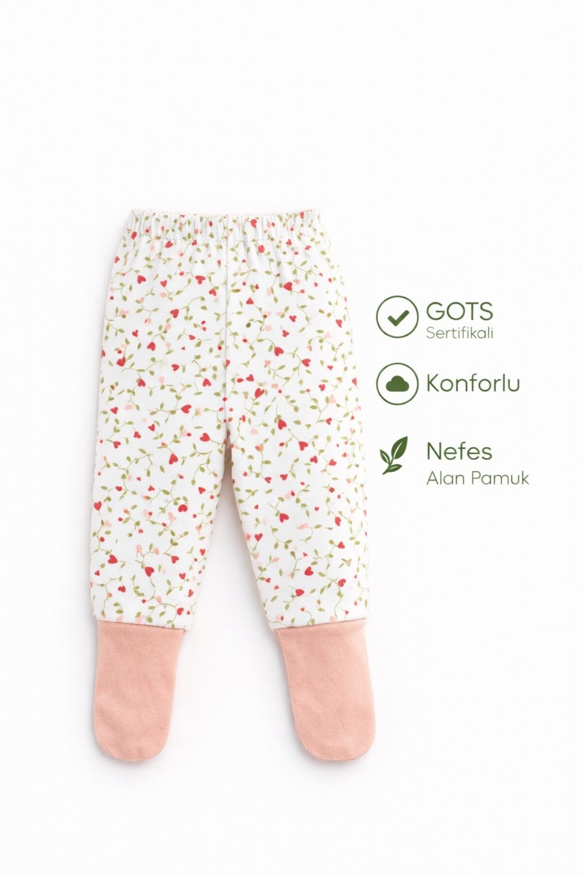 Melekpare Bebek&Çocuk Organik Patikli Pantolon Kendinden Çoraplı Alt Pijama Mevsimlik Pamuk 2'li Set fotoğrafı 3 (önizleme)