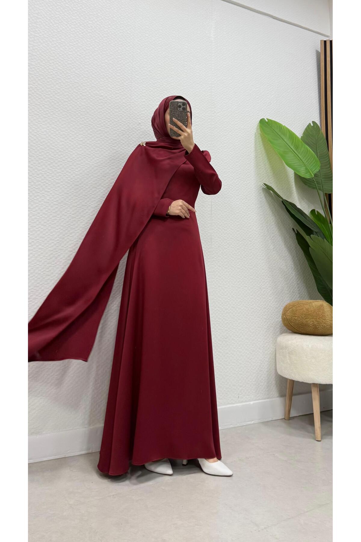 Cloaked Modest Evening Dress