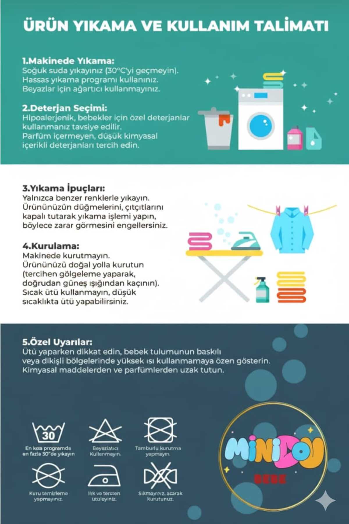 MiniBou Erkek Bebek Çizgili Pamuklu Alt Üst Pijama Takımı fotoğrafı 5 (önizleme)