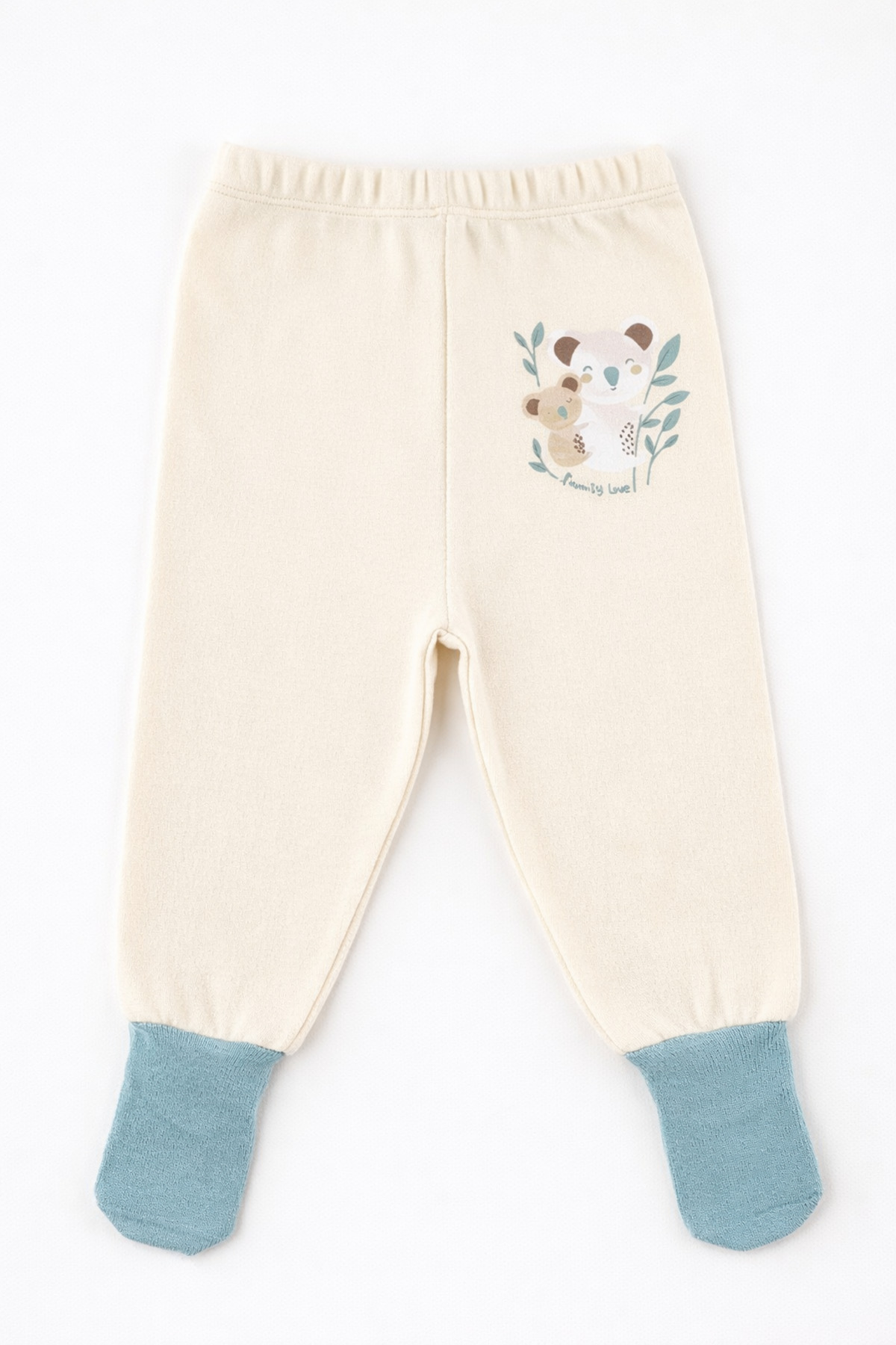 Melekpare Bebek&Çocuk Organik Patikli Pantolon Kendinden Çoraplı Alt Pijama Mevsimlik Pamuk 2'li Set fotoğrafı 2 (önizleme)