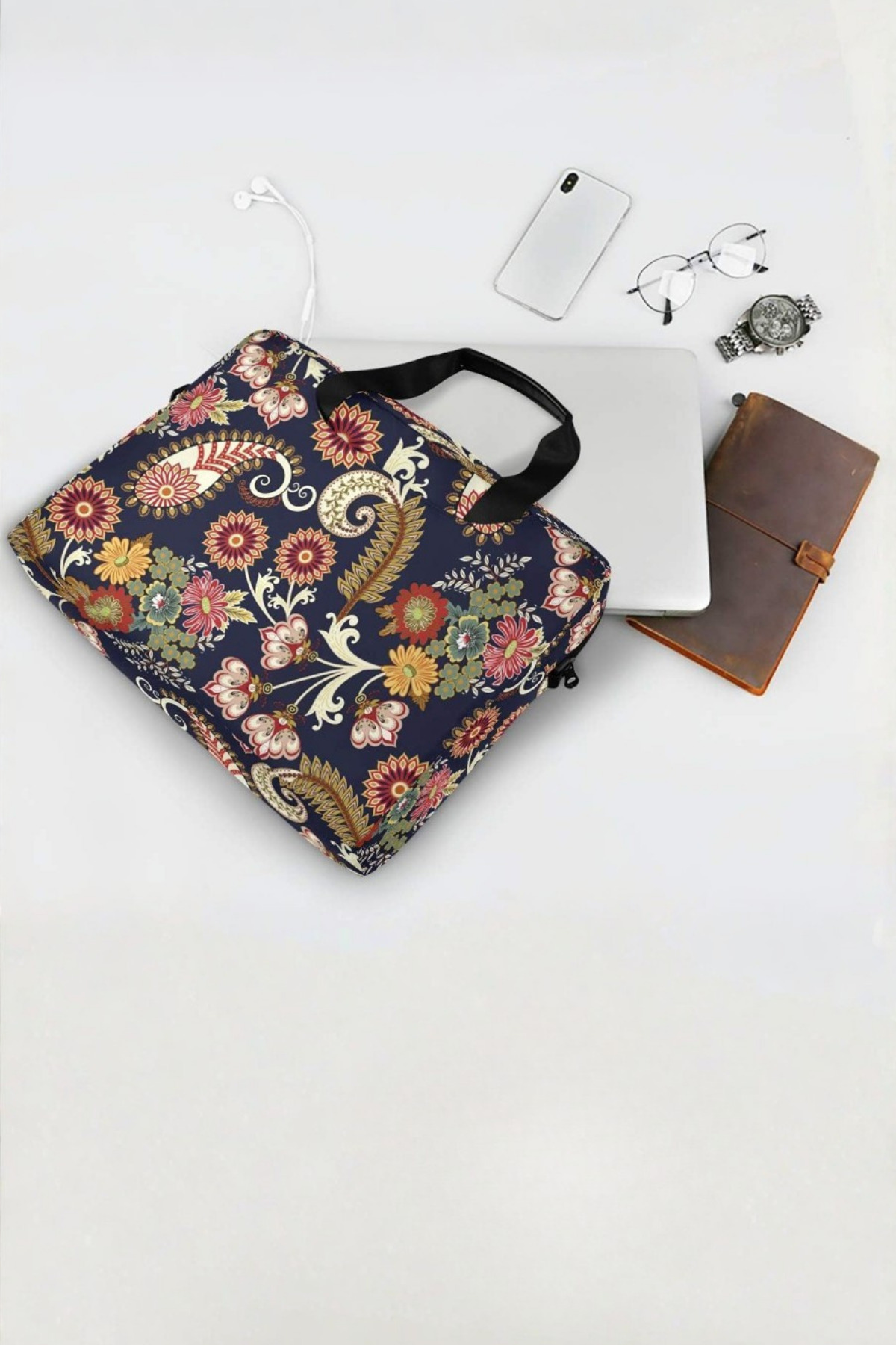 woys  2 YIL GARANTİLİ -Desenli 16 inç Bilgisayar Çantası - Desenli Notebook Çantası - Su Geçirmez Kumaş - Görsel 4