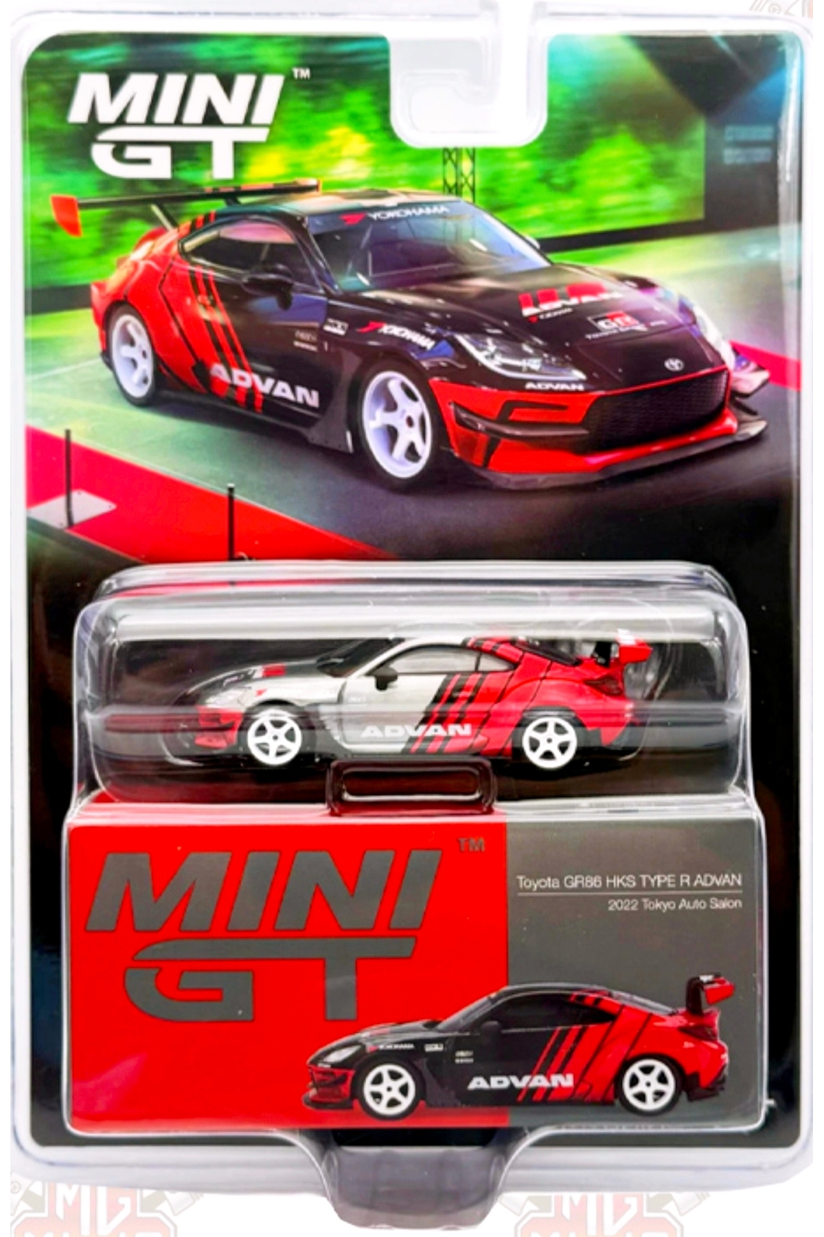 mini gt CHASE Toyota Gr86 Hks Type R Advan #956 Tokyo Auto Salon