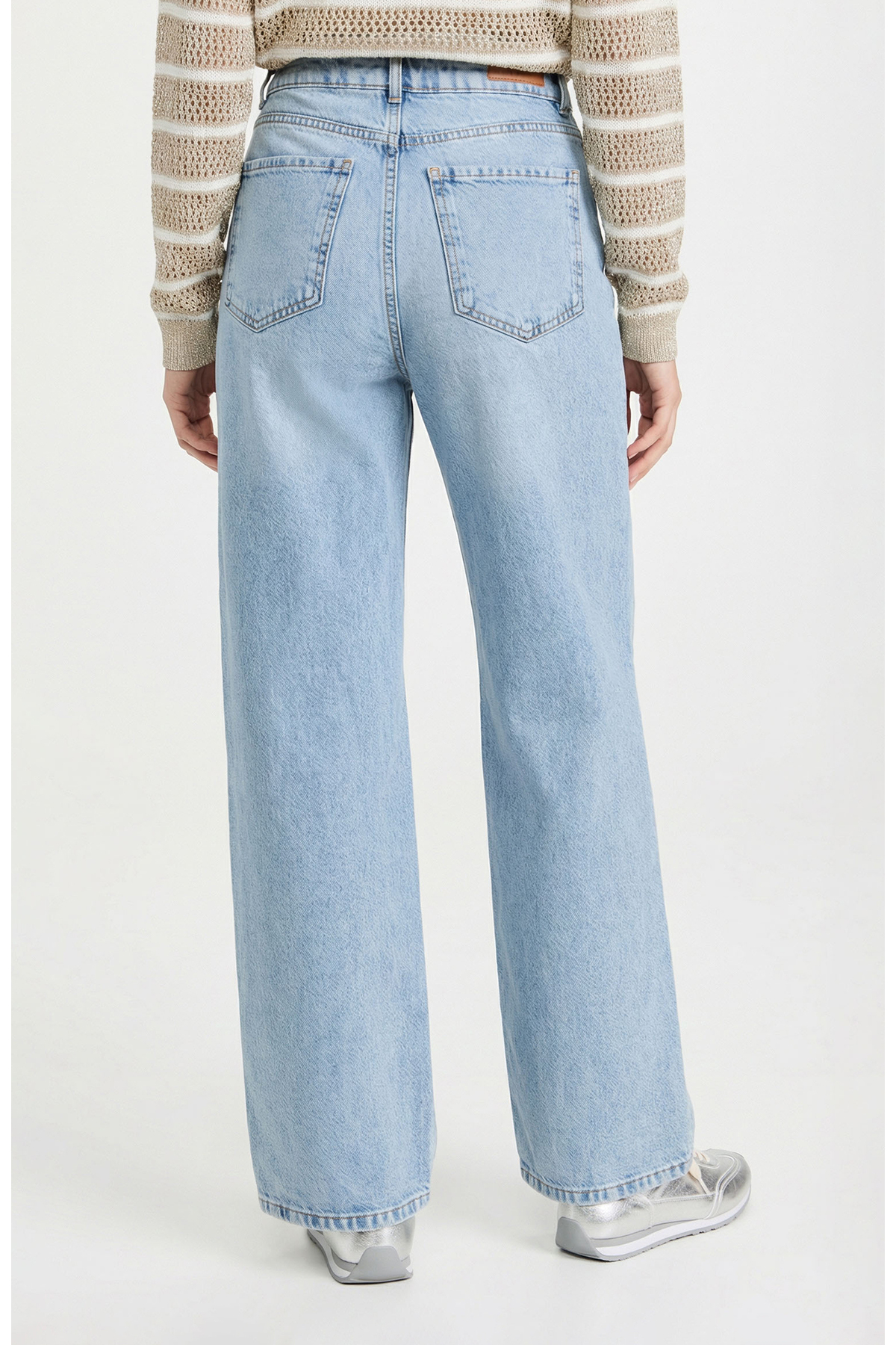 Network Açık Indigo Mavi Geniş Paça Denim Pantolon görsel 3