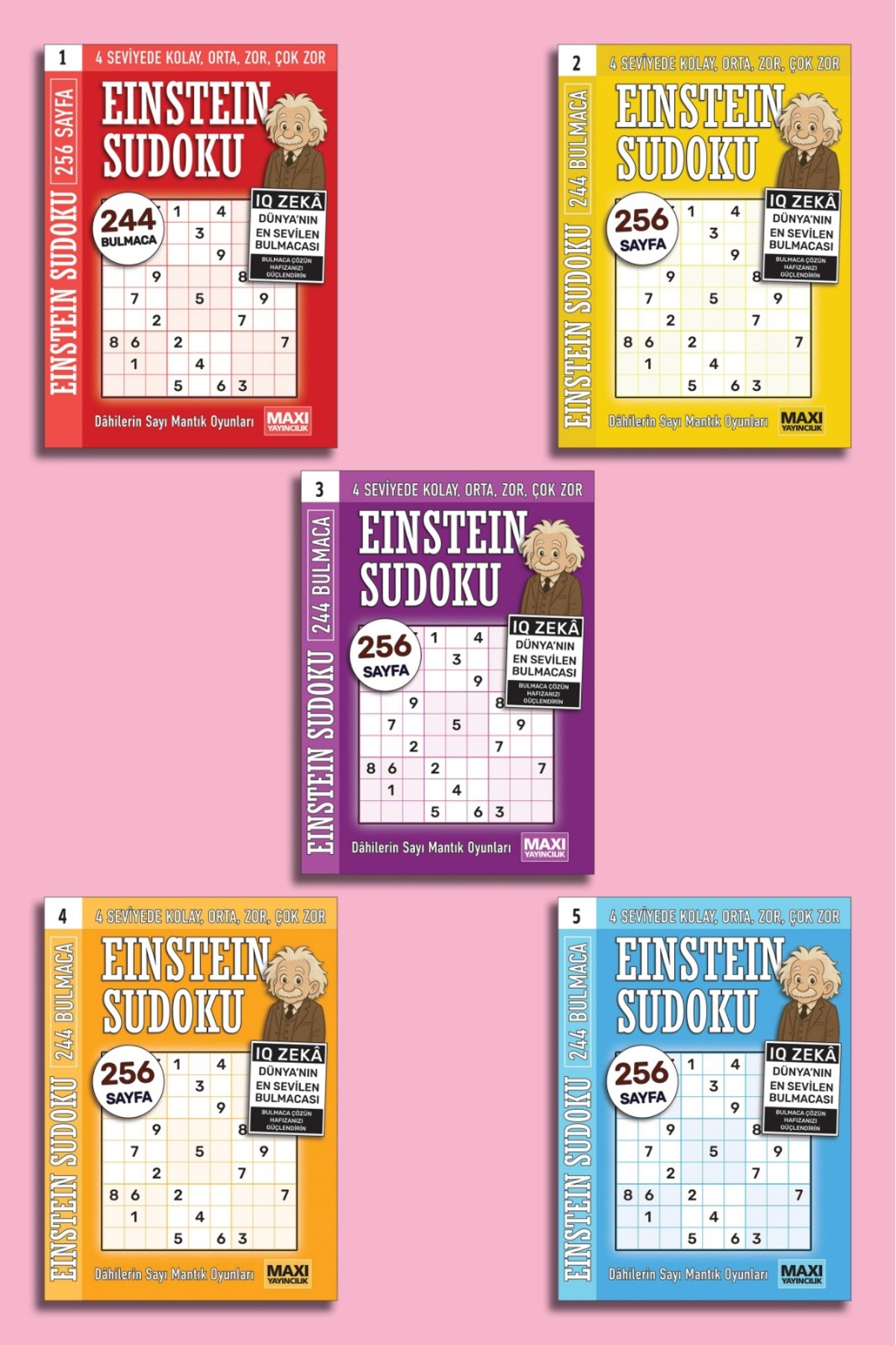 MAXİ Einstein Sudoku 5'li Set-1280 Sayfa - Fiyatı, Yorumları