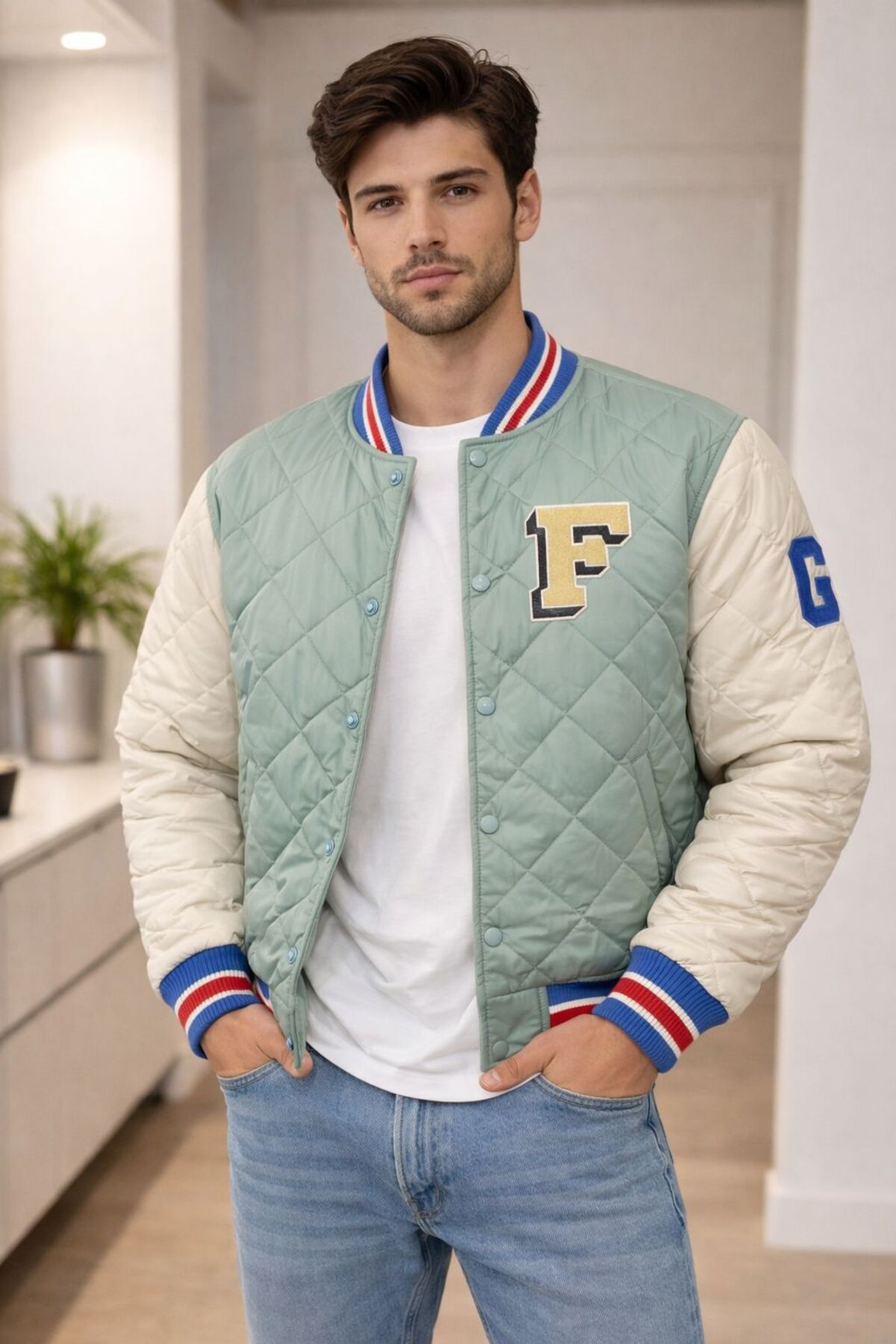 More Black Unisex College Jacket- Trendyol