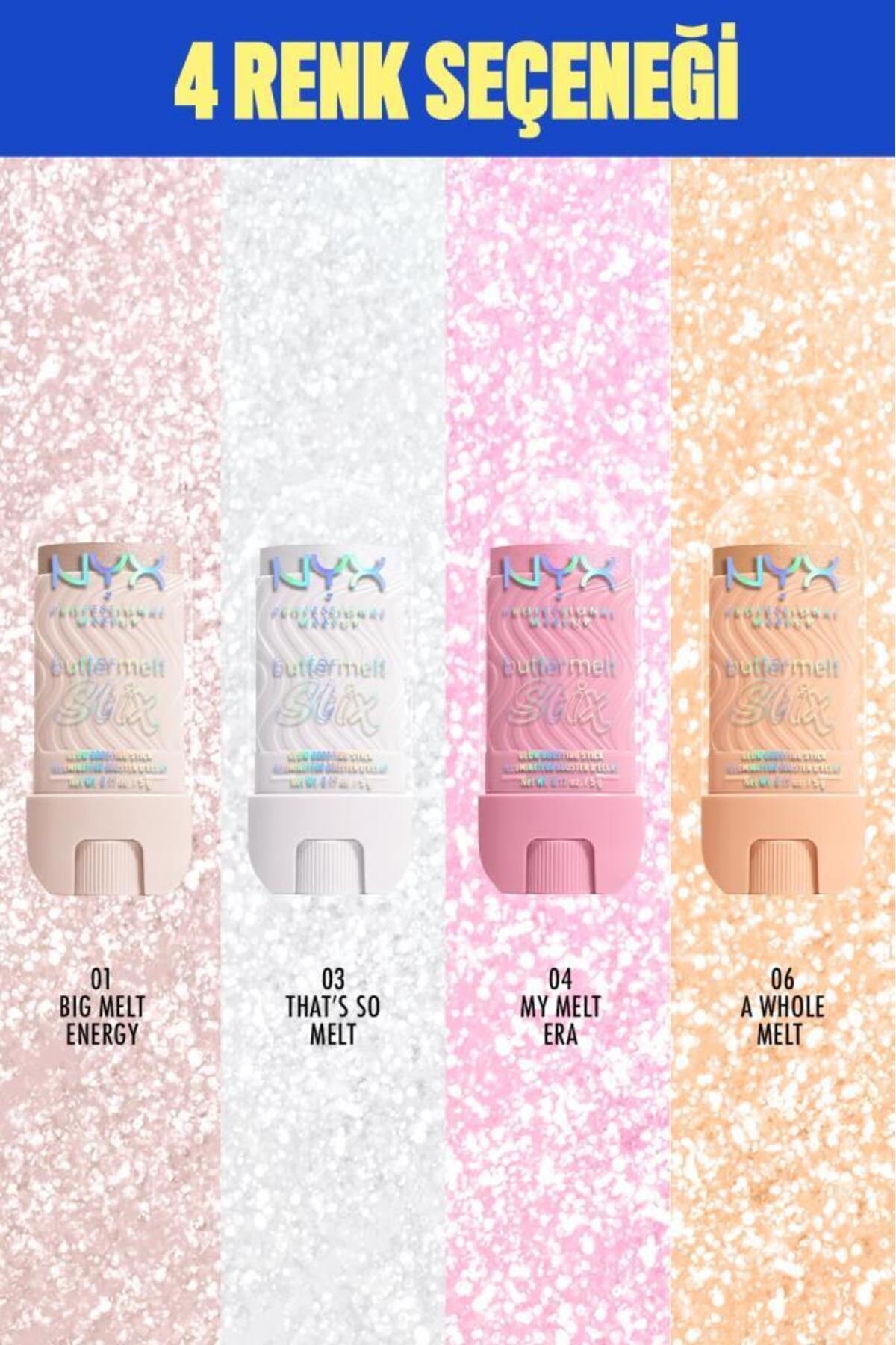 هایلایتر باترملت استیکس - هایلایتر استیکی کرمی 03 - That's So Melt — سفید NYXBUTTERMELTSTIX — تصویر 8 از 9