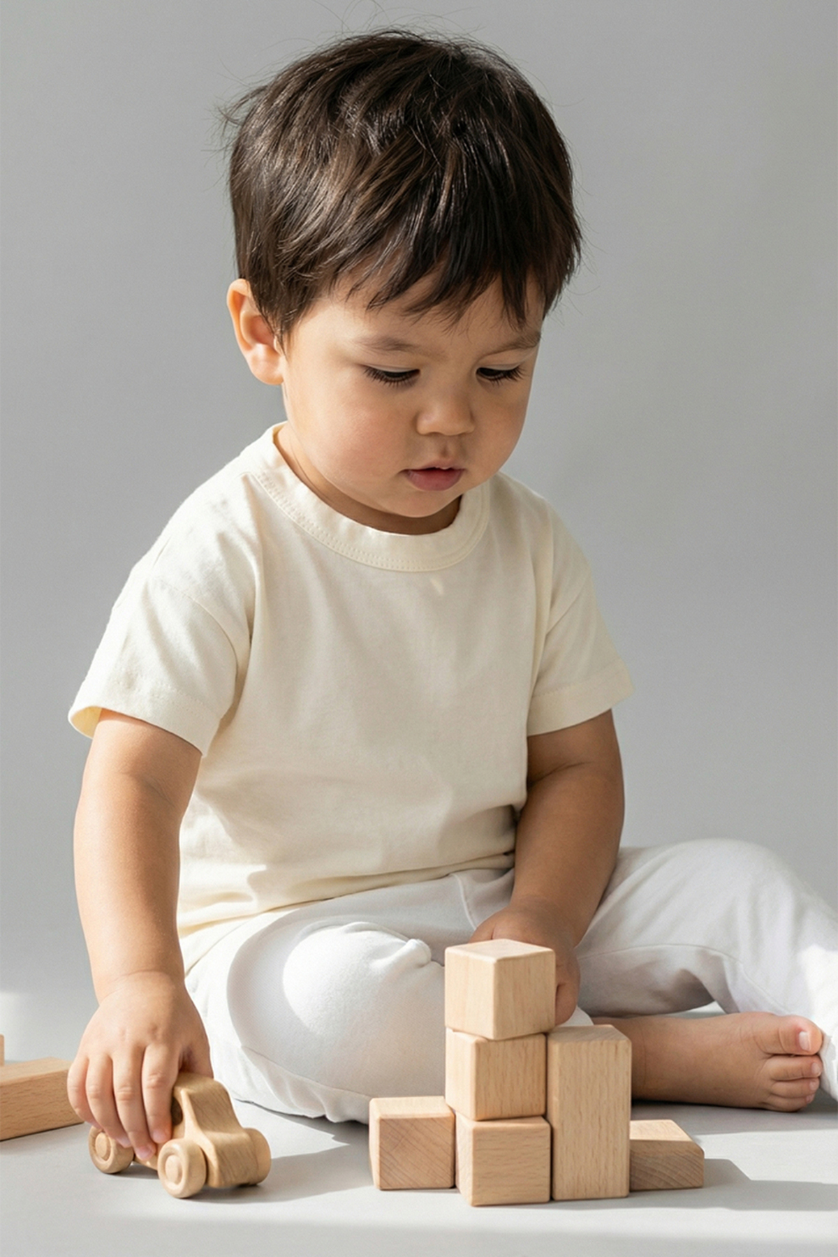 Abruzzo 2'li Set Pamuklu Bebek Tişört Kısa Kollu Rahat Kalıp 0-3 Yaş fotoğrafı 5 (önizleme)