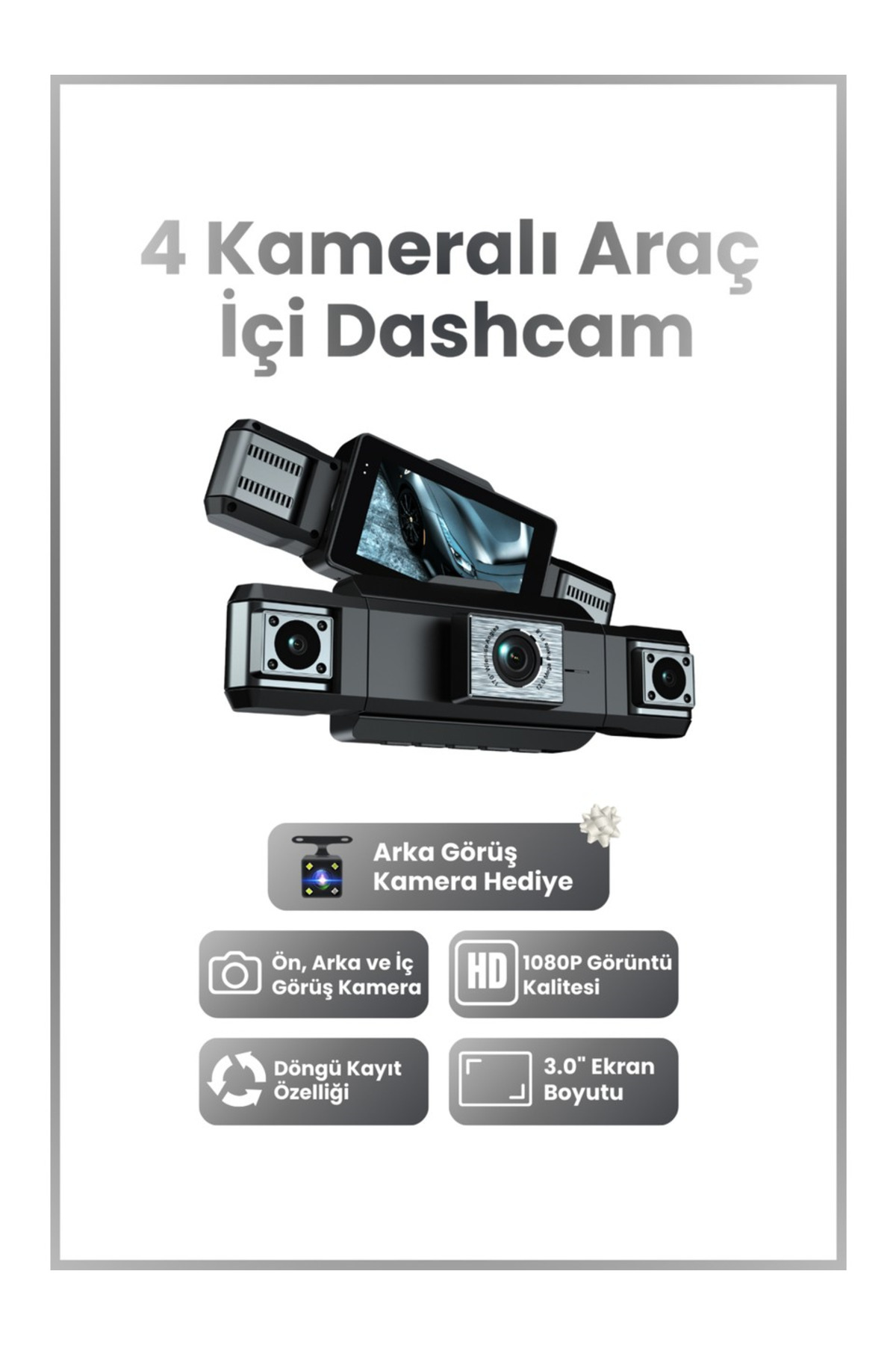 アクセス探偵 IHARA Bagajon Harvox 9720 Araç Içi Hd Kamera 4 Kameralı Wifi Özellikli