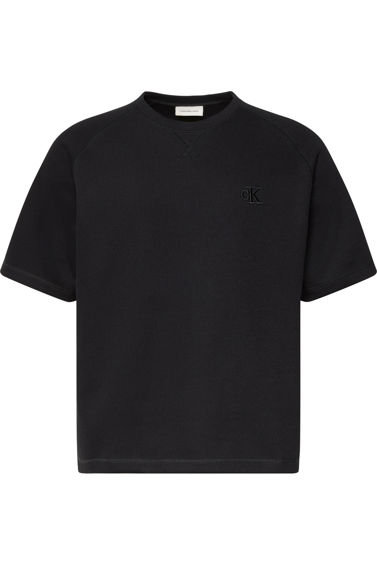 کلوین کلاین تی شرت مردانه طرح Cozy Flatback Rib Ss مشکی - رنگ آرامش بخش