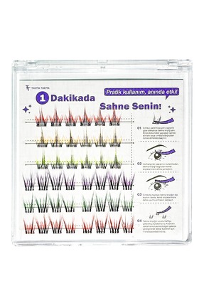 Takma Takma RKP1764 Kendinden Yapışkanlı Renkli Takma Kirpik Renkli