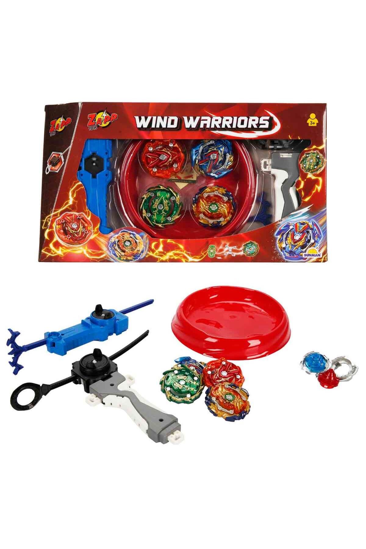 ヴァイス 迷星叫 RRR+ 4セット Zapp Toys Rüzgar Savaşçıları 4'lü Topaç Seti - Kırmızı Arena