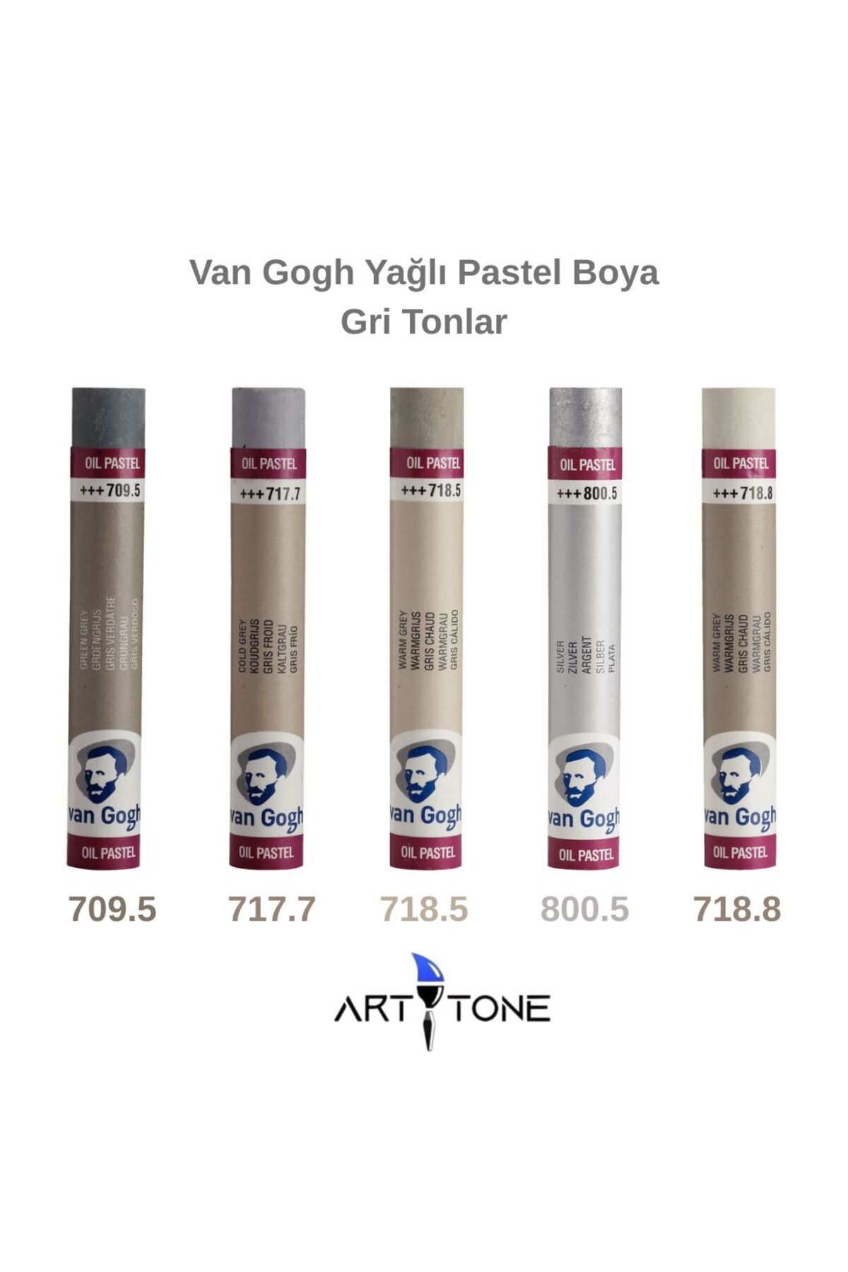 Pastel Bot Genel Markalar Van Gogh Yağlı Pastel (Oil Pastel) Seti 5'li Gri Tonları ...