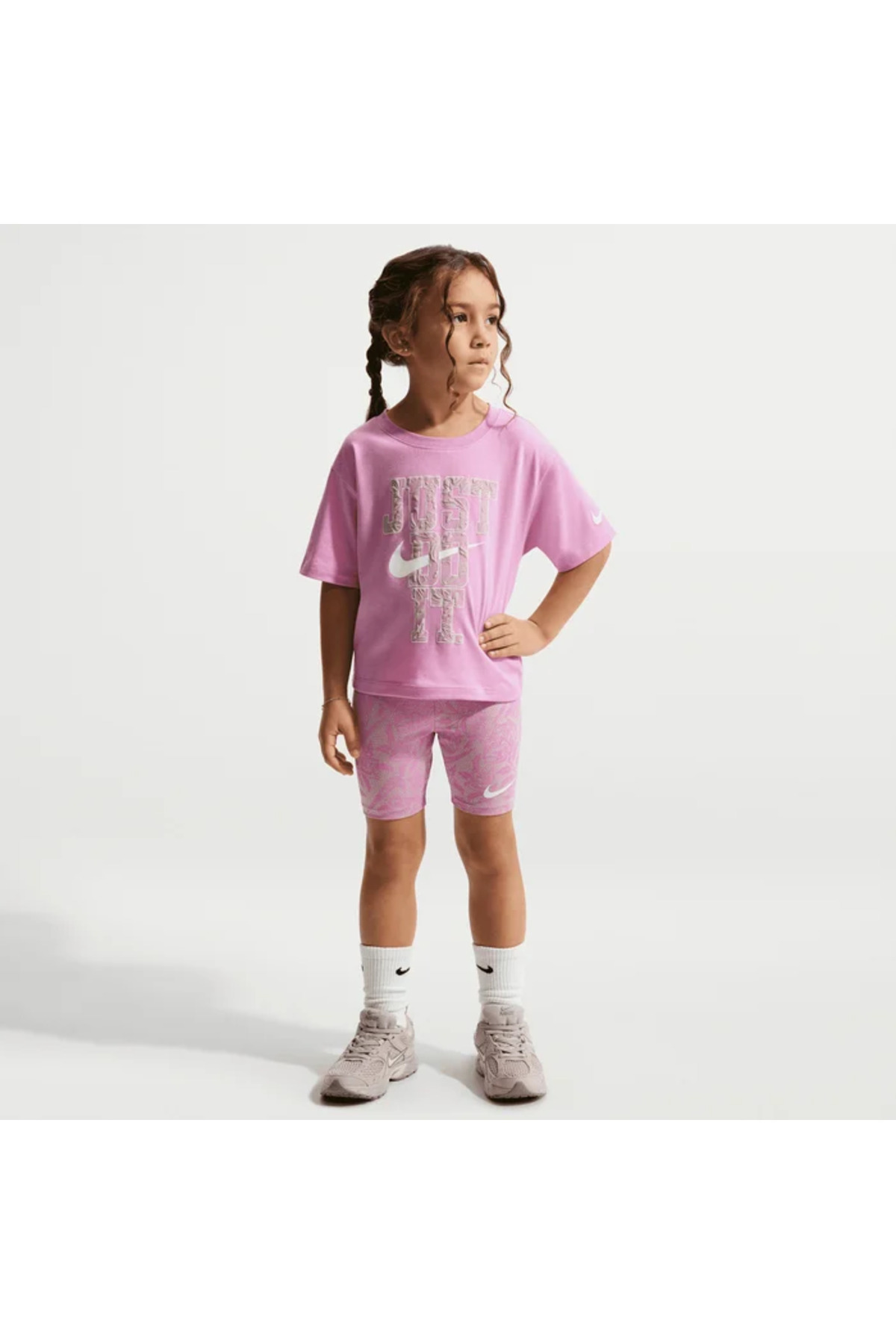Nike Lace It up Bike Short Set Girls T-Shirt-Shorts Leggings Set