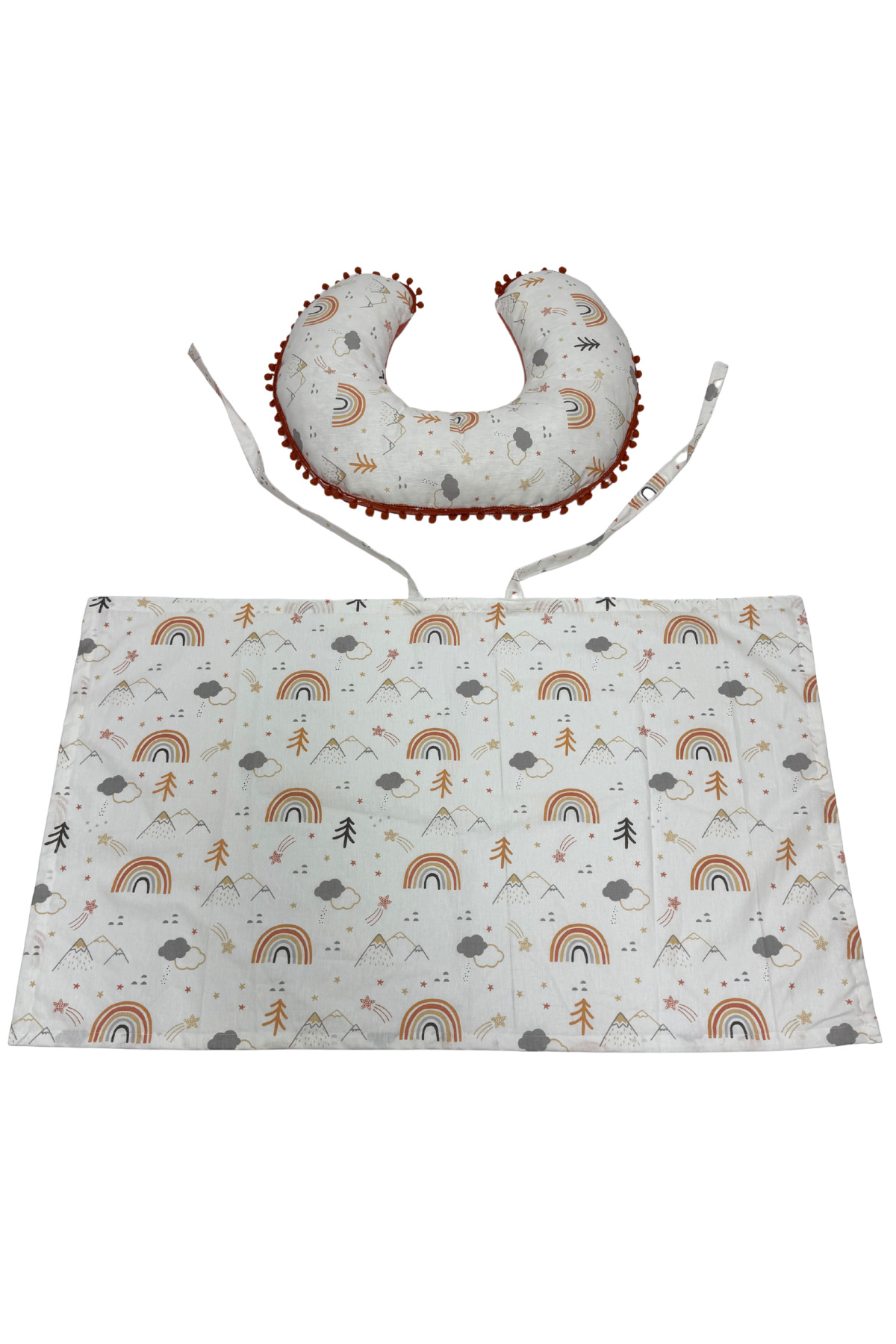 Happy Baby Dikiş Atölyesi Emzirme Yastığı Emzirme Önlüğü Pamuklu Kumaş Emzirme Örtüsü Yenidoğan Bebek Ürünleri fotoğrafı 4 (önizleme)