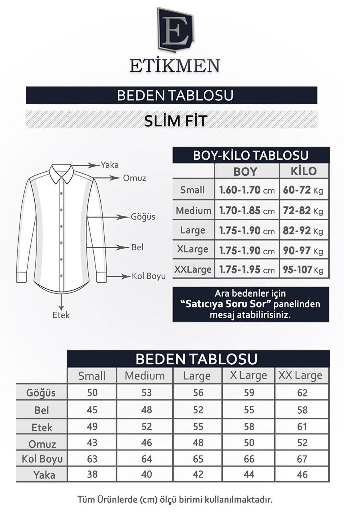Etikmen  Optik Siyah Slimfit Erkek Gömlek - Görsel 8