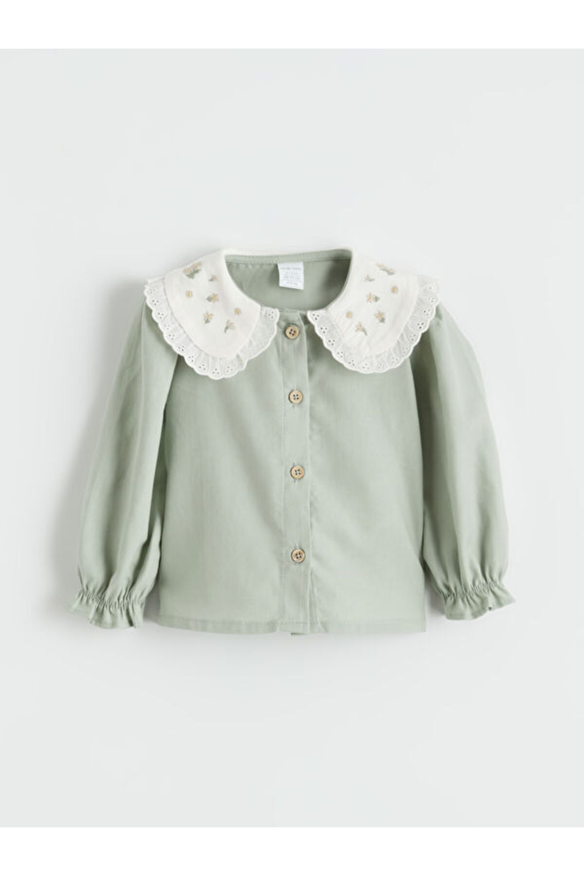 LC Waikiki RMZ GİYİM FARKIYLA Bebe Roba Yaka Nakışlı Kız Bebek Gömlek fotoğrafı 2 (önizleme)