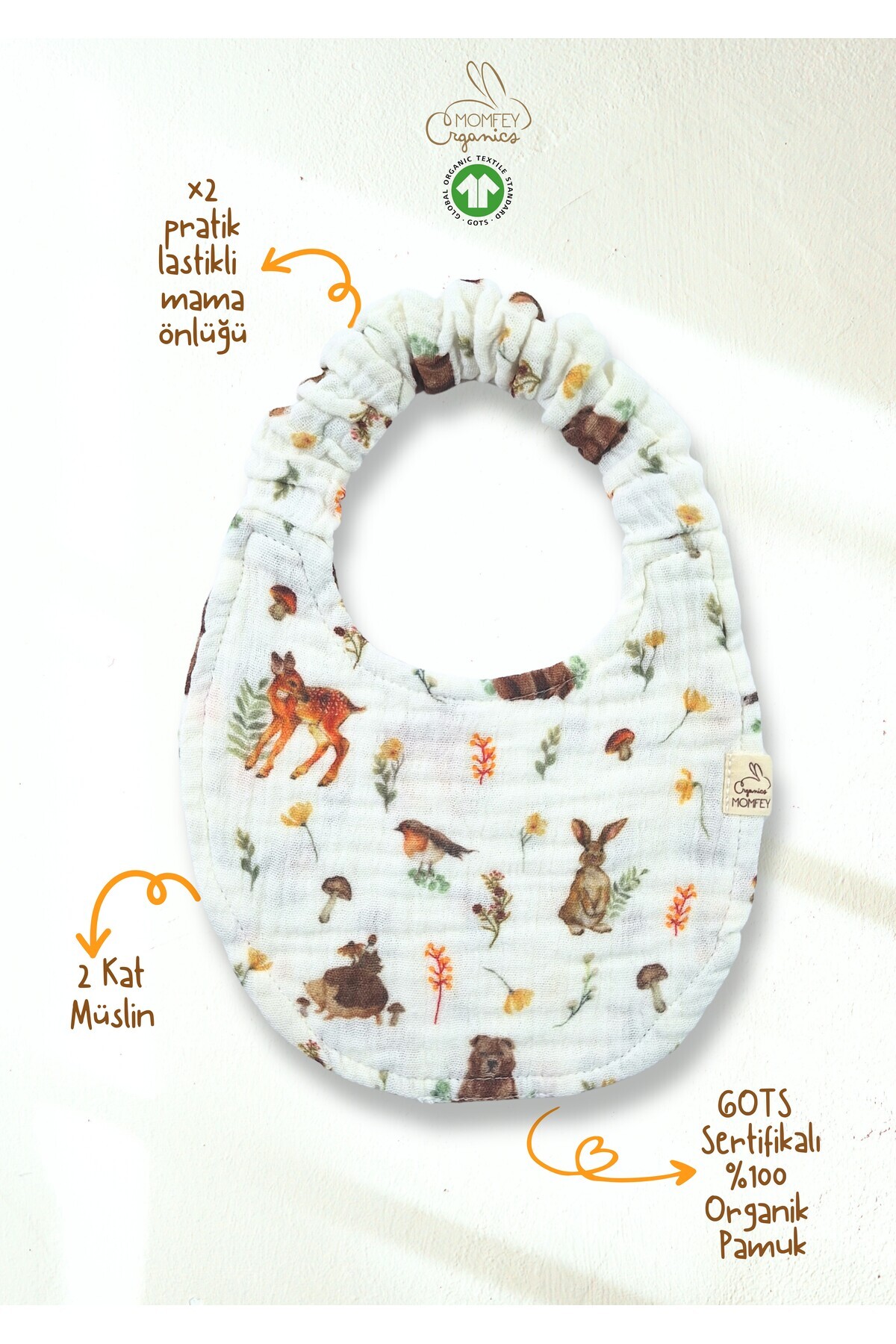 Momfey Organics 14 Parça Müslin Bebek Seti | %100 Pamuk | Yenidoğan Hastane Çıkışı, Hediye Seti fotoğrafı 6 (önizleme)