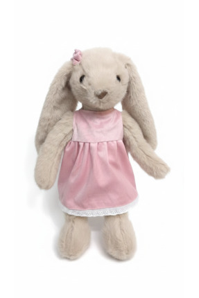 Halley ELBİSELİ KAHVERENGİ TAVŞAN PELUŞ OYUNCAK 45 cm