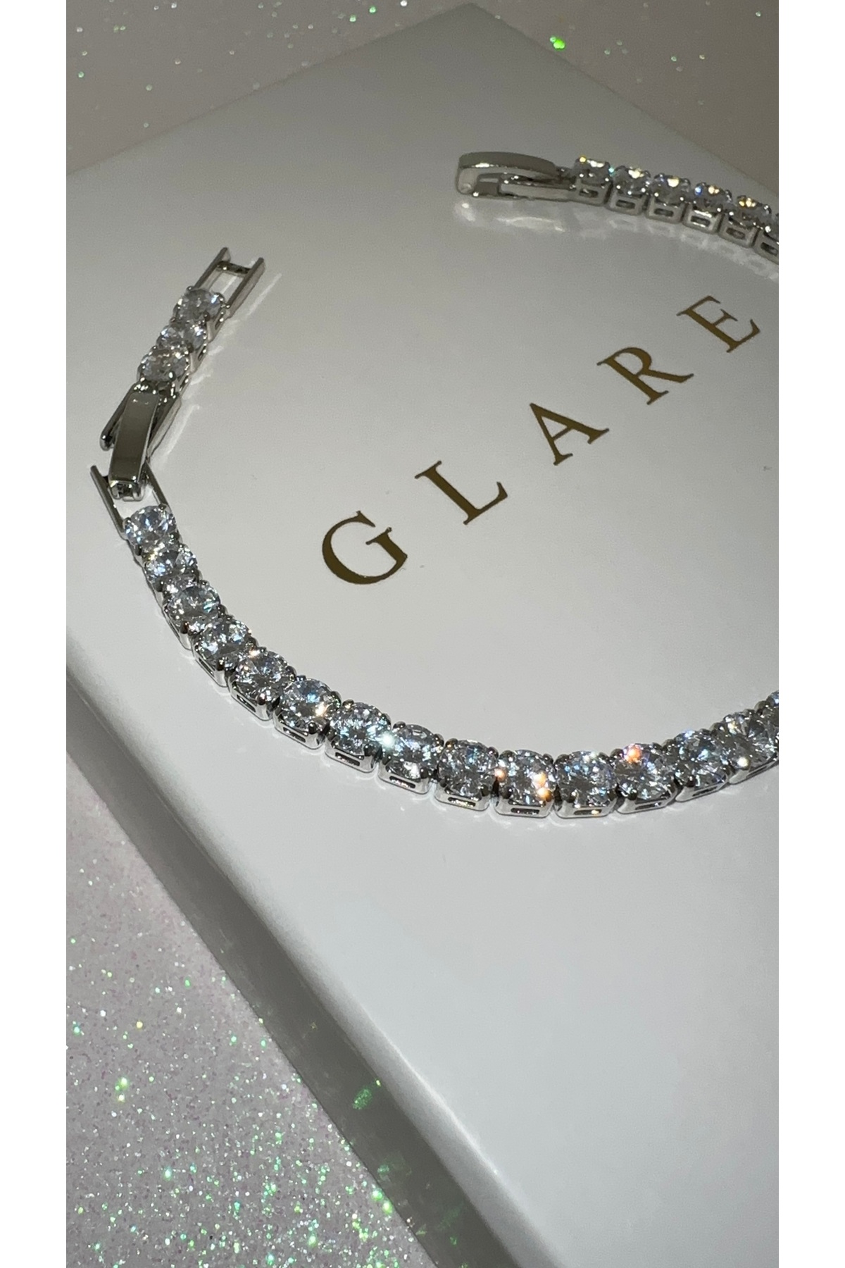 GLARE JEWELRY CO 4mm Gümüş Pırlanta Montür Suyolu Çelik Bileklik 15+3cm görsel 2