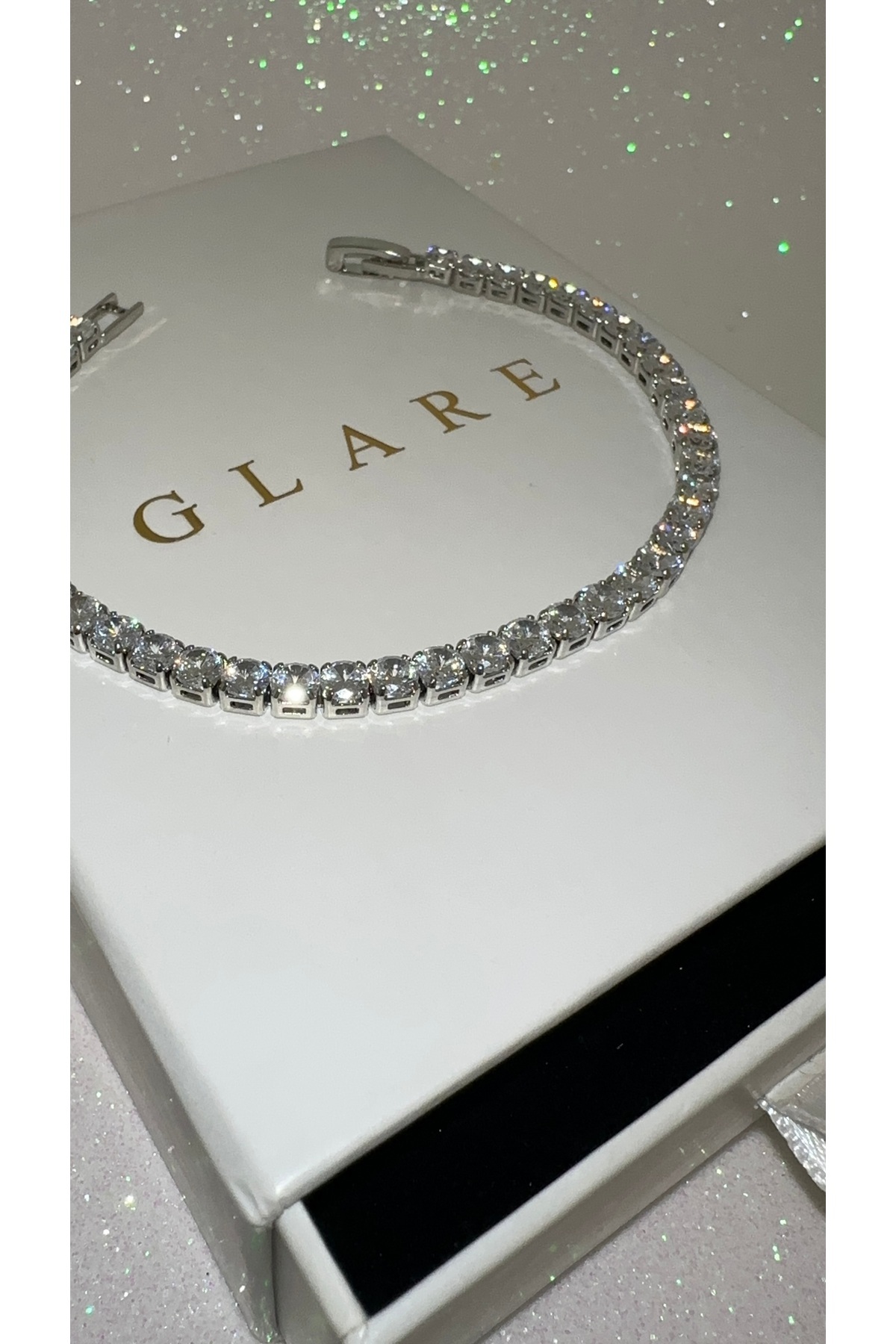 GLARE JEWELRY CO 4mm Gümüş Pırlanta Montür Suyolu Çelik Bileklik 15+3cm görsel 6