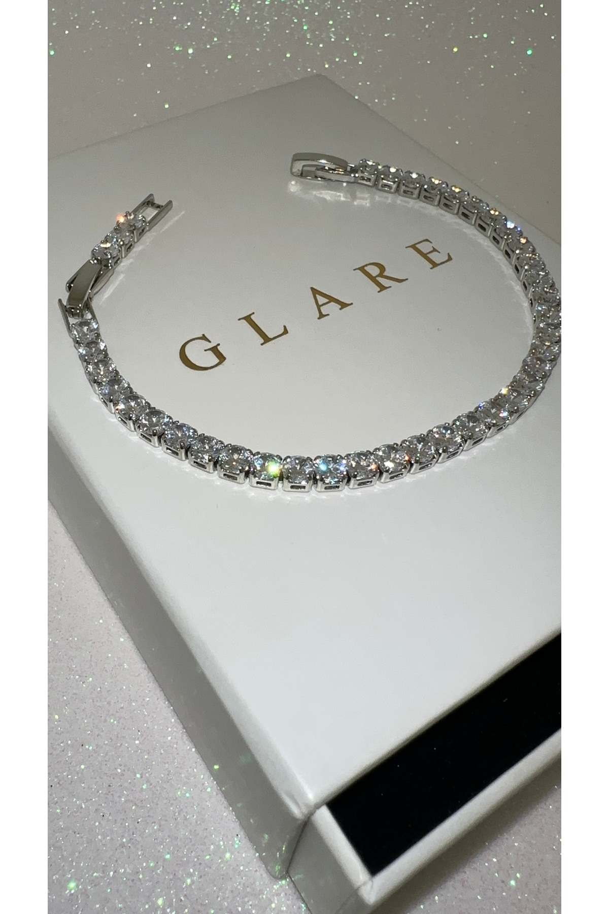 GLARE JEWELRY CO 4mm Gümüş Pırlanta Montür Suyolu Çelik Bileklik 15+3cm görsel 7