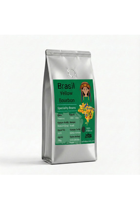 Kahve Kavrum Brezilya Yellow Bourbon Yöresel Filtre ve Çekirdek Kahve (%100 A...