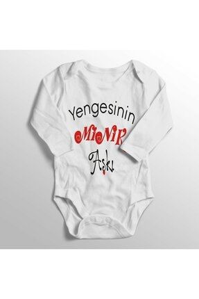 Unisex Bebek Yengesinin Minik Aşkı Baskılı Bebek Zıbını 1452-LMN
