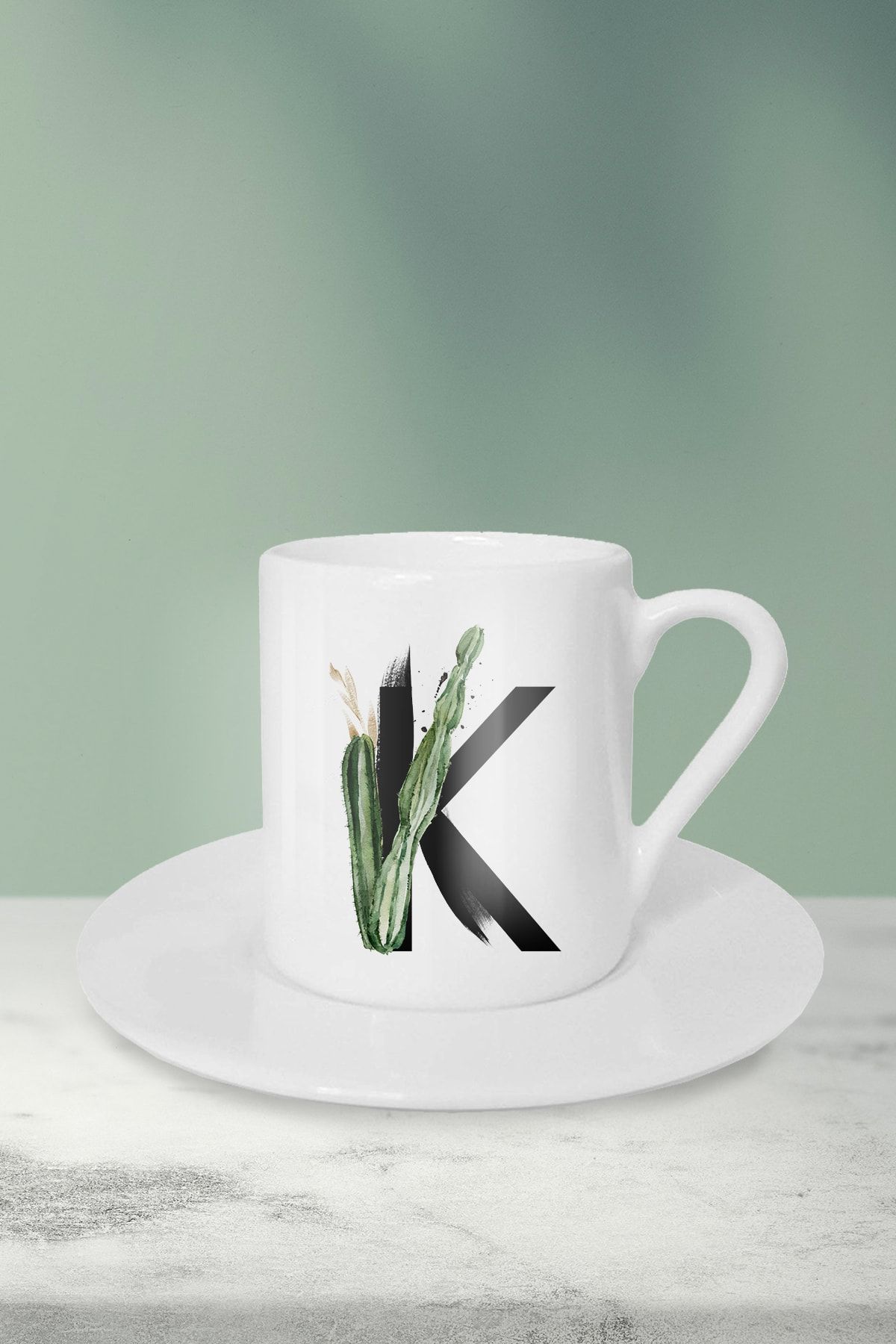 WixelArt Special Tropical Printed Turkish Coffee Cup with the