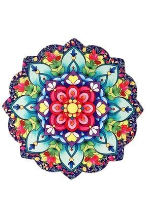 Mandala Çiçek Desenli Ahşap Nihale Mix51972
